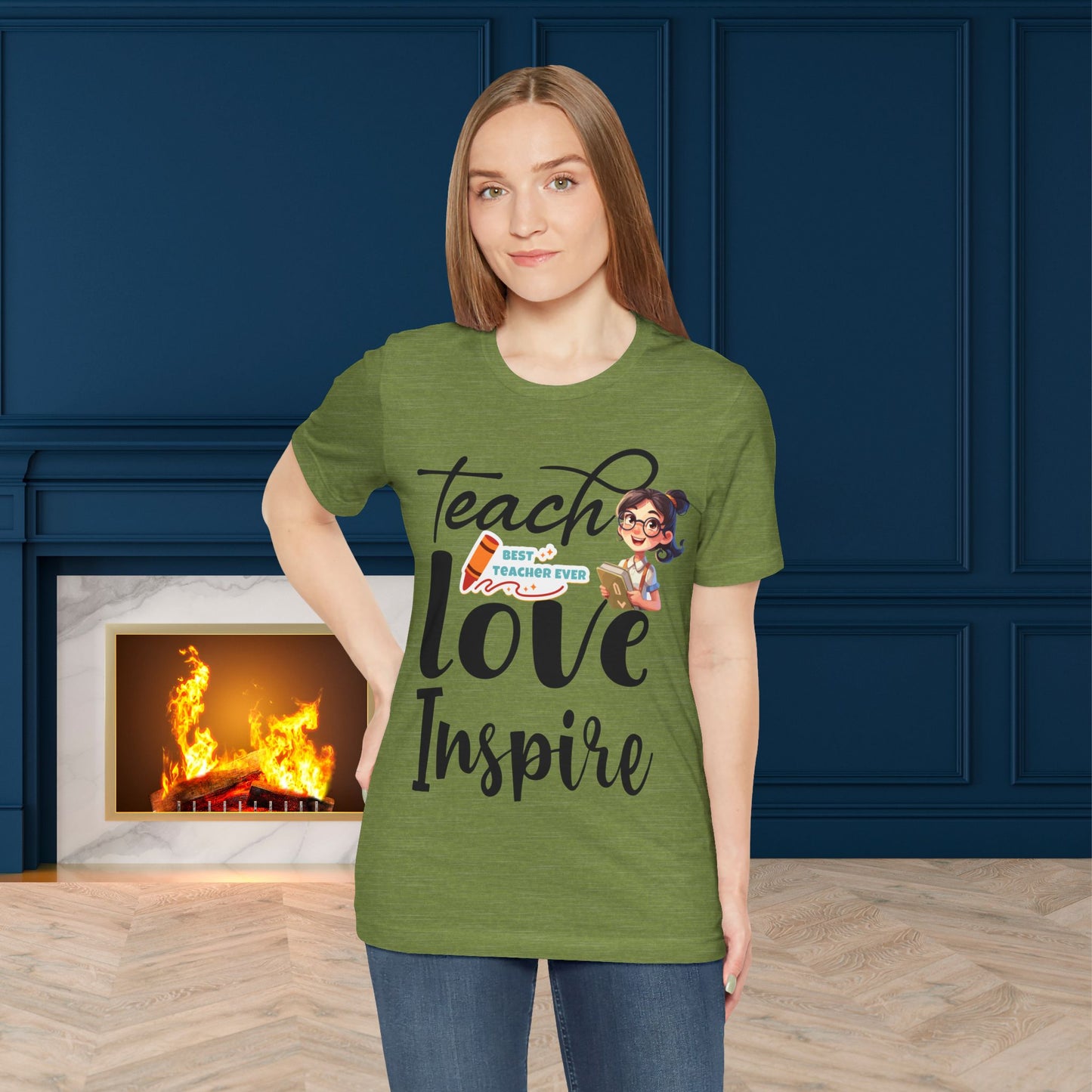 Teach Love Inspire T-shirt, Hello Teacher T-Shirt, Back To School T-Shirt, Teach Love Inspire Teacher Shirt, Teacher Back To school unisex jersey short sleeve.First Day Vibes T-Shirt.