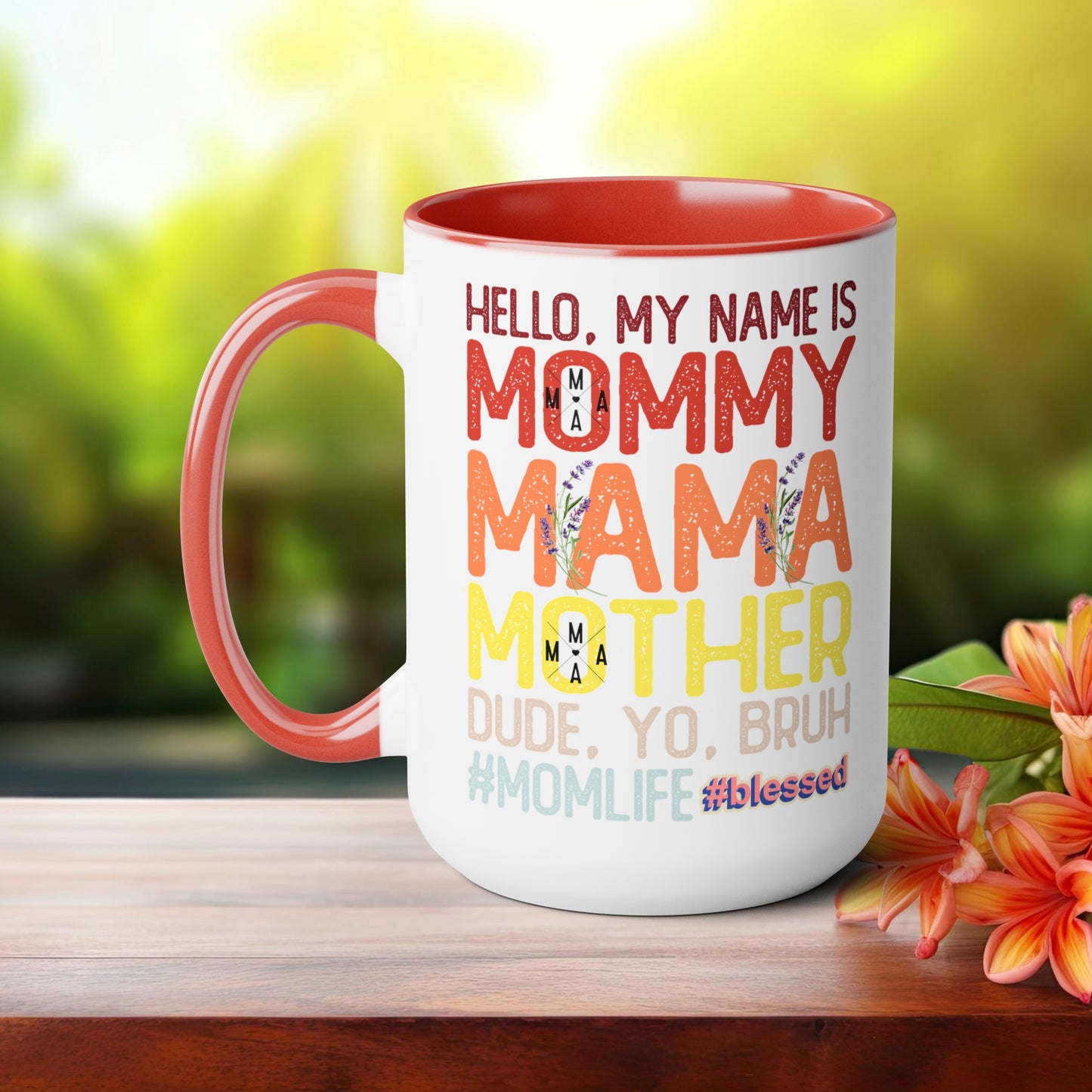 Happy Mother's dayTow-Tone Coffee Mug.15oz, Gift for mom, Mama's Coffee Mug