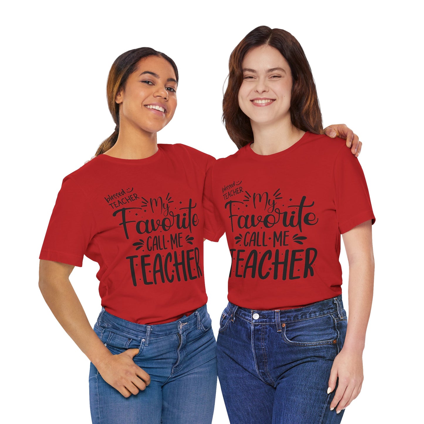 My Favorite Call Me Teacher T-shirt, Hello Teacher T-Shirt, Back To School T-Shirt, Teach Love Inspire Teacher Shirt, Teacher Back To school unisex jersey short sleeve.First Day Vibes T-Shirt.