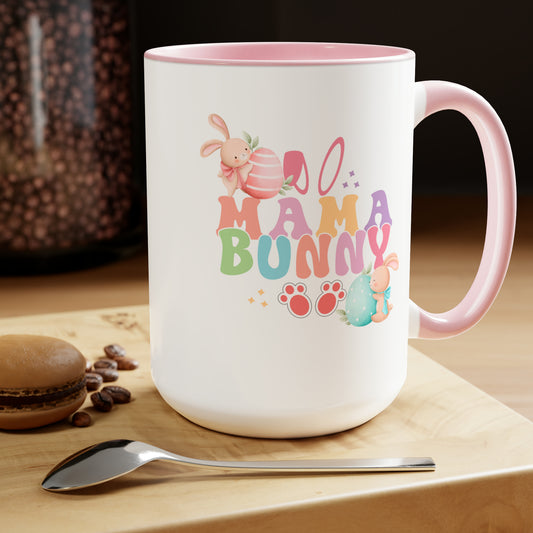 Happy Easter Two-Tone Coffee Mugs, 15oz