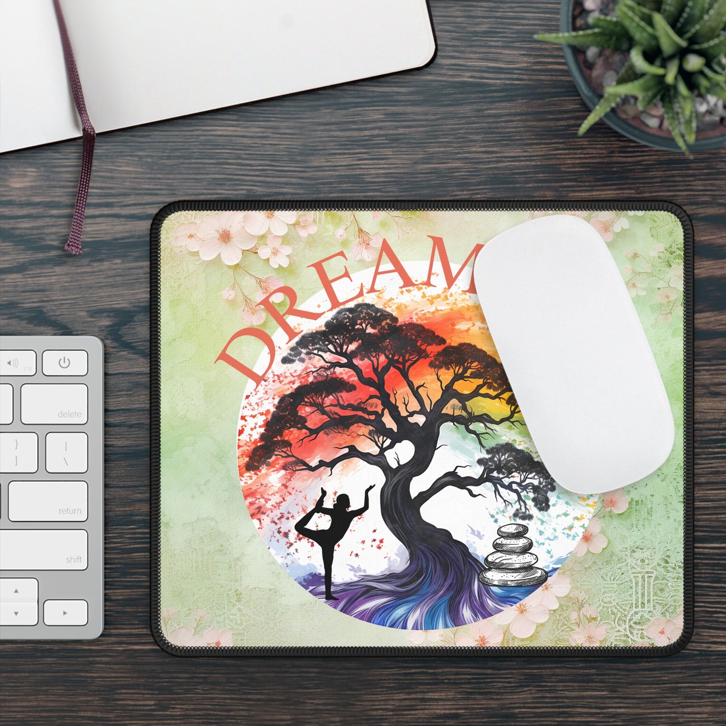 Dream Big Yoga Mouse Pad,Unique Gift For Meditation And Yoga Lover, Cute Yoga Mouse Pad, Mindful Yoga Gift, Yoga lover Mouse Pad, Yoga Instructor Gift, Gift For Yoga lovers, Gift For Yogi.