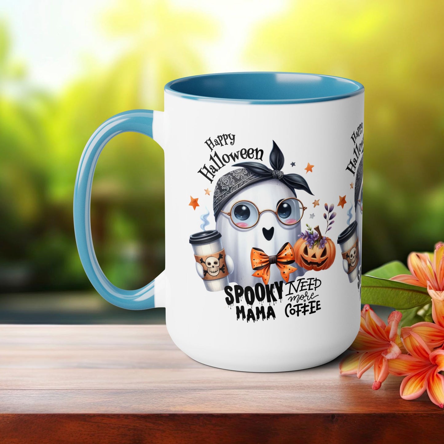 Spooky Mama Halloween Coffee Mug,  Let's Go Halloween Coffee Mug, Trick or Treat Halloween Coffee Mug, Cute Ghost Coffee Mug, Spooky Season Halloween Coffee Mug.