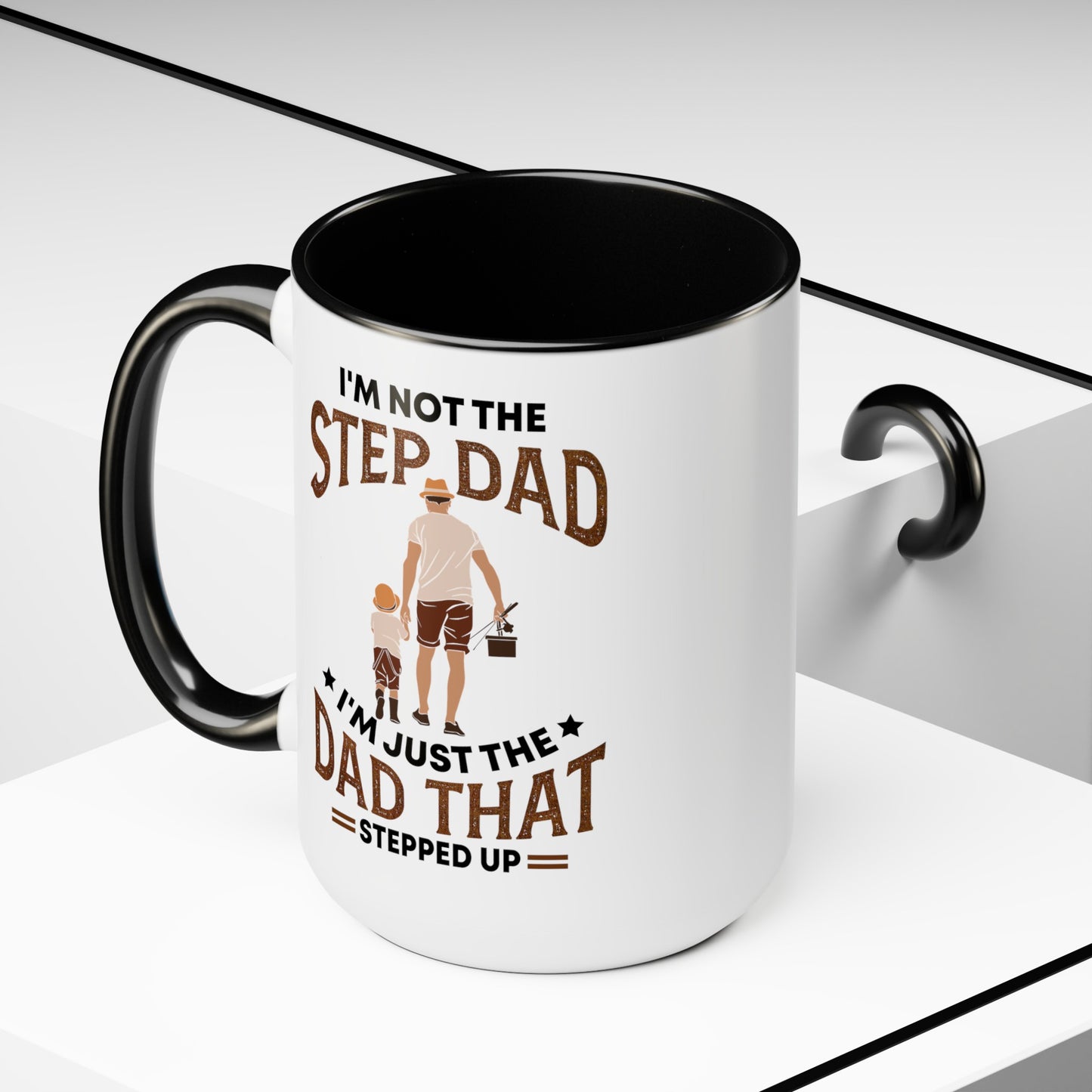 Happy father's dayTow-Tone Coffee Mug.15oz, Gift for Dad, Daddy's Coffee Mug