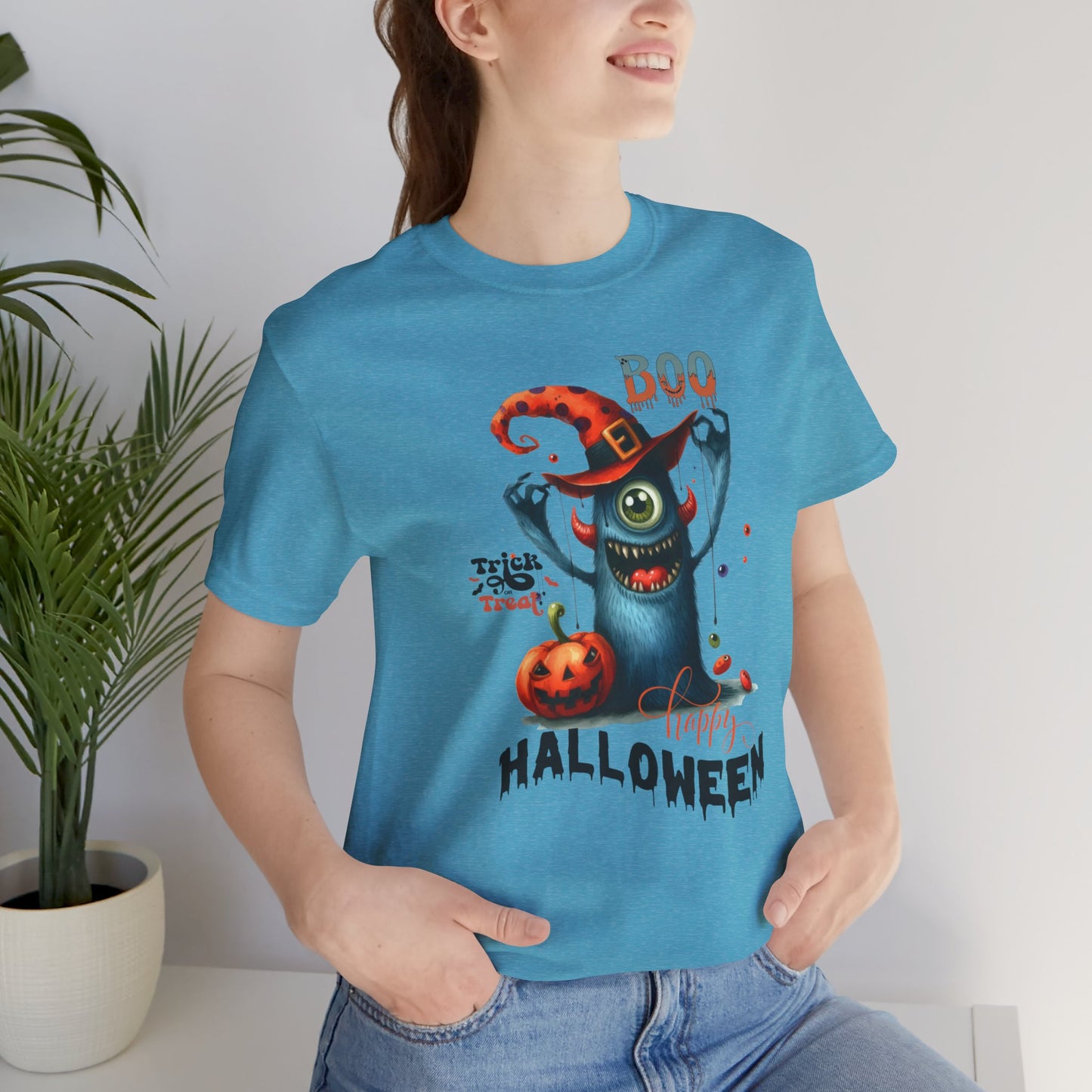 Boo Happy Halloween T-shirt, Happy Halloween T-shirt, Trick Or Treat T-shirt, Halloween T-shirt, Cool Halloween T-shirt, Spooky T-shirt,