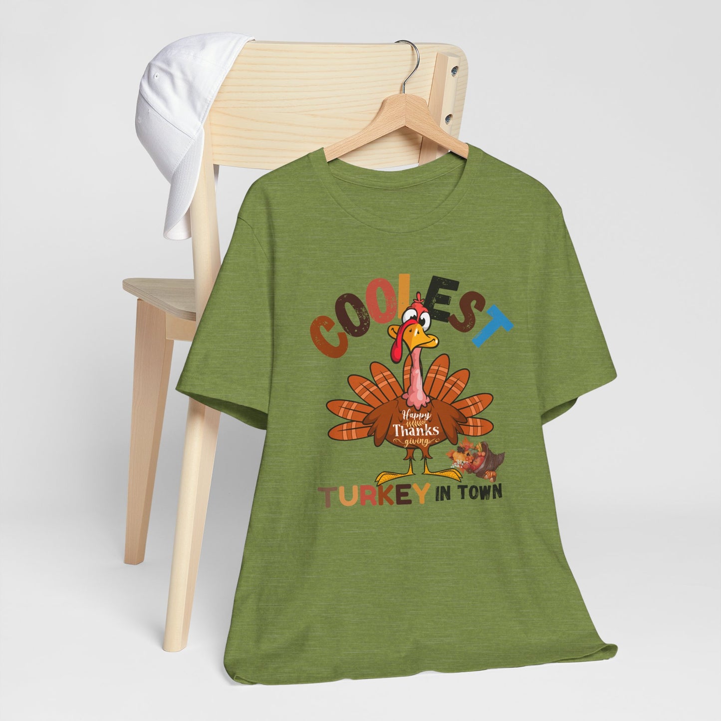 Coolest Turkey InTown T-shirt, Happy Thanksgiving T-shirt, Happy thanksgiving 2024 T-shirt, Thanksgiving Gift,Turkey Shirt, Family Thanksgiving, Holiday Outfit.