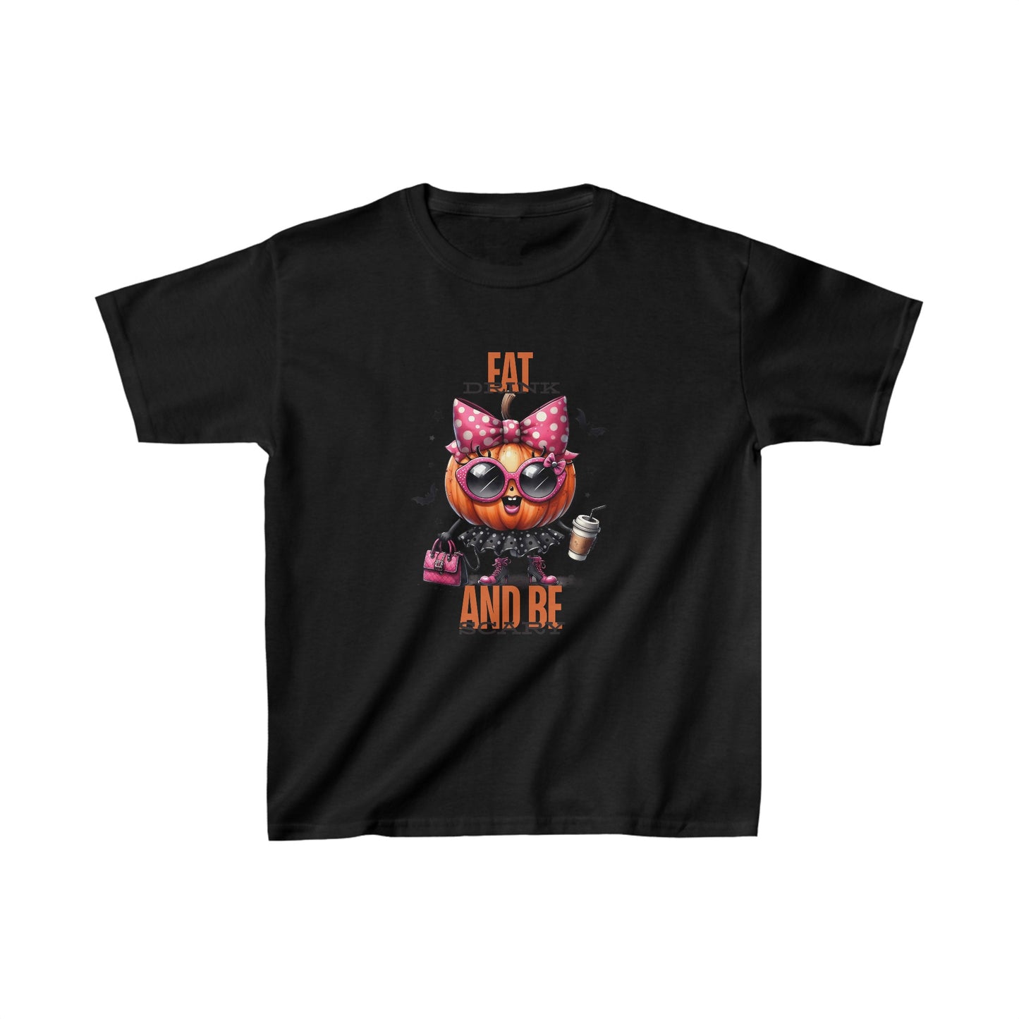 Eat Drink And Be Scary Halloween Kids Shirt, Spooky Halloween Kids Heavy Cotton™ Tee, Spooky Season Kids Shirt, Spooky Vibes Shirt, Trick Or Treat Cotton T-Shirt.