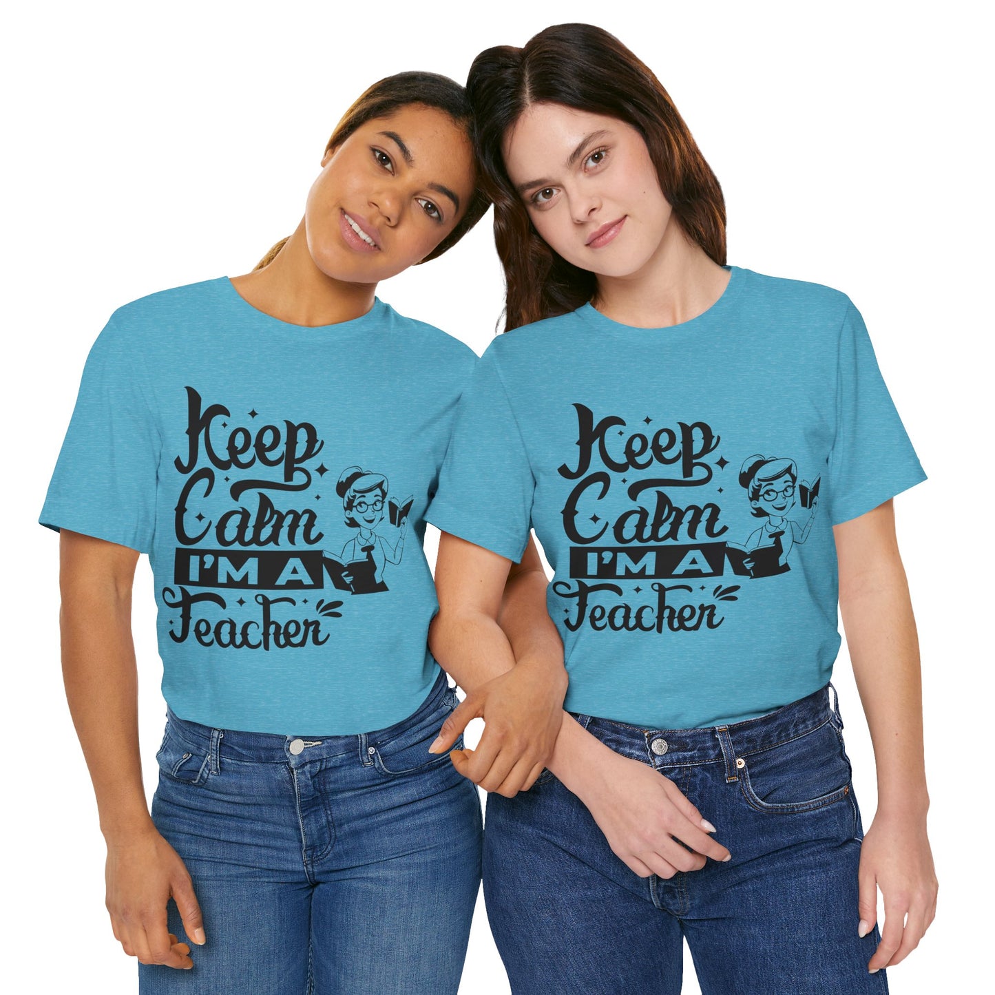 Keep Calm I Am A Teacher T-Shirt, Back To School T-Shirt, Teach Love Inspire Teacher Shirt, Teacher Back To school unisex jersey short sleeve.First Day Vibes T-Shirt.