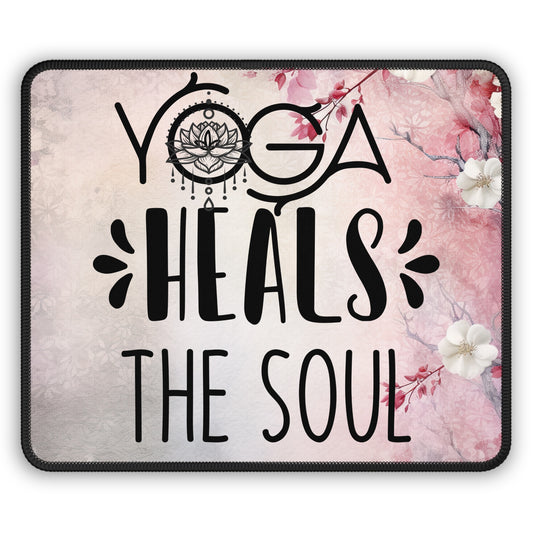 Yoga Heals The Soul Yoga Mouse Pad, Cute Yoga Mouse Pad, Mindful Yoga Gift, Yoga lover Mouse Pad, Yoga Instructor Gift, Gift For Yoga lovers, Gift For Yogi.