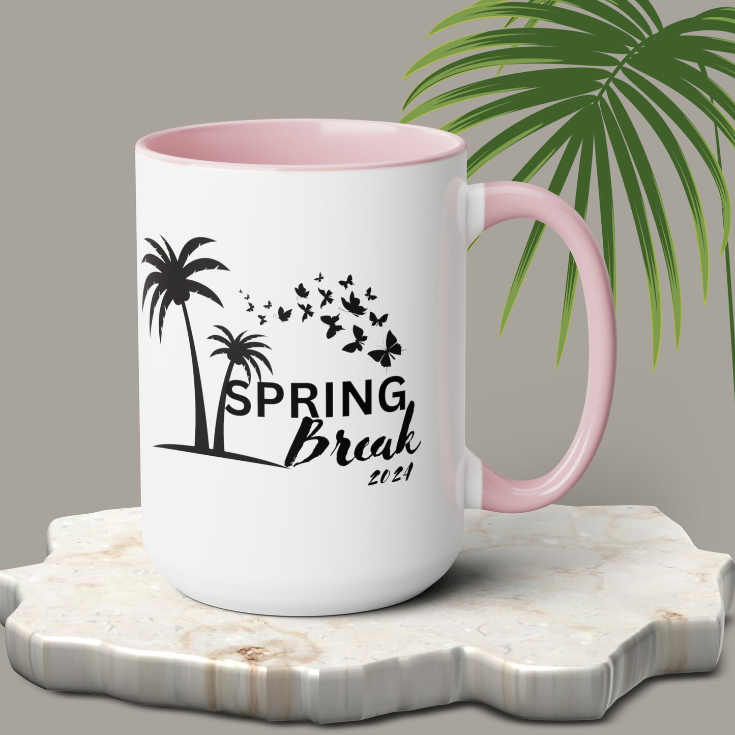 Spring Break 2024 Two-Tone Coffee Mugs, 15oz