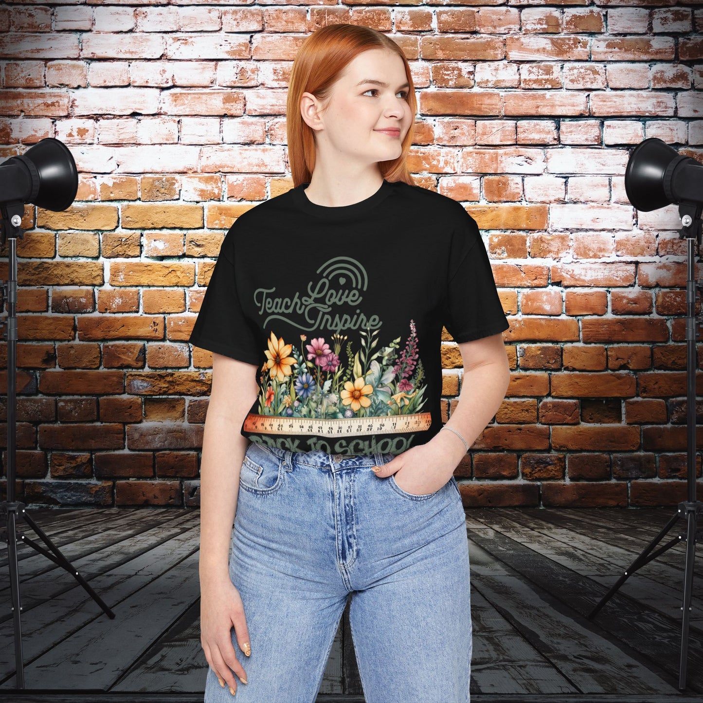 Love Teach Inspire T-Shirt, Back To School T-Shirt, Teacher Back To school unisex jersey short sleeve.First Day Vibes T-Shirt.