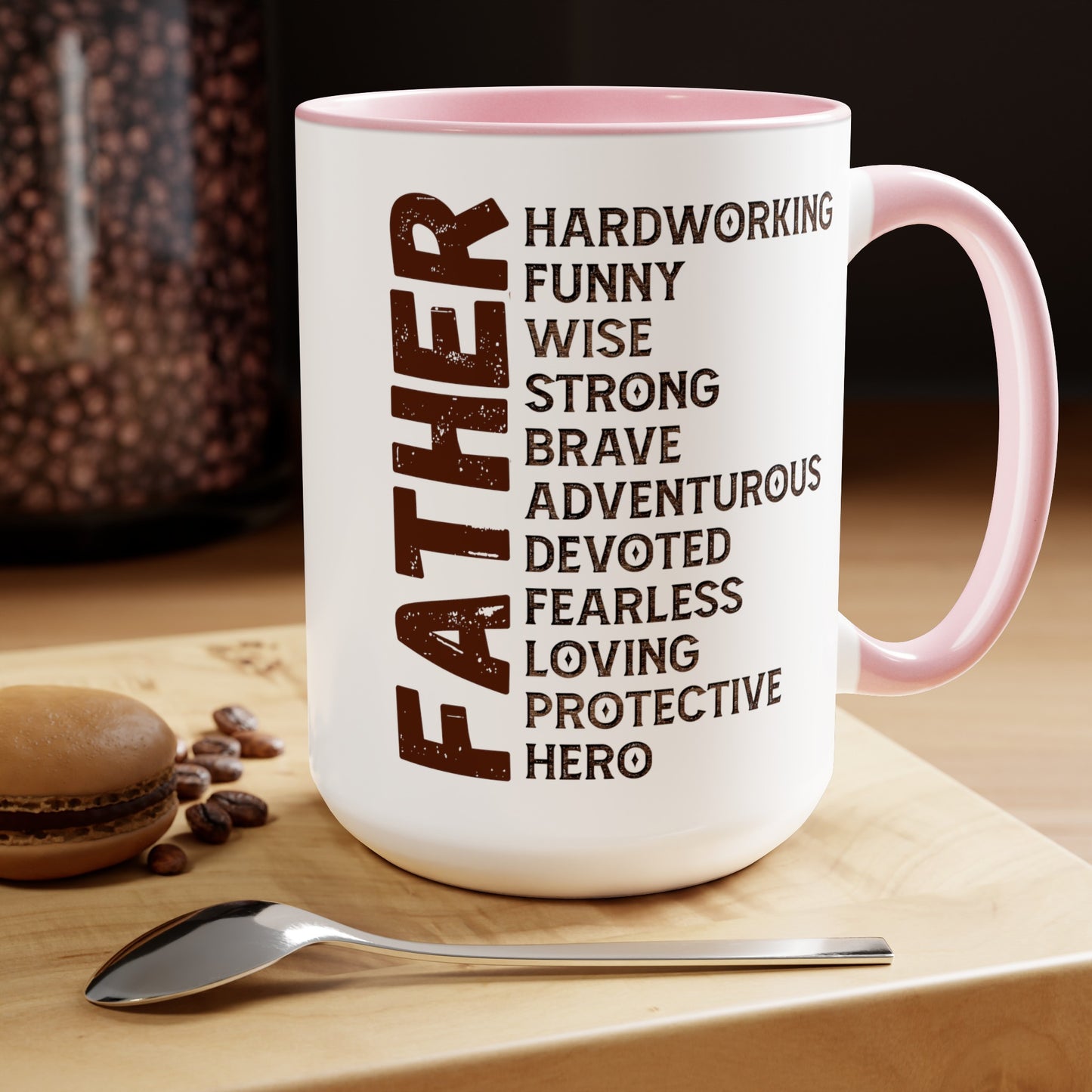 Happy father's dayTow-Tone Coffee Mug.15oz, Gift for Dad, Daddy's Coffee Mug