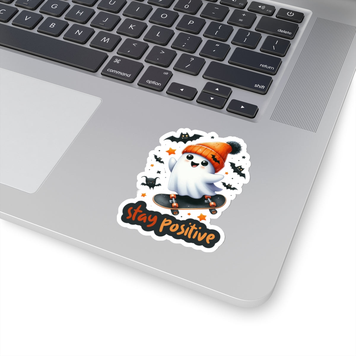 Stay Positive Kiss-Cut Stickers, Spooky Kiss-Cut Stickers, Happy Halloween Kiss-Cut Stickers, Spooky Season Kiss-Cut Stickers, Cute Cat Halloween Kiss-Cut Stickers.