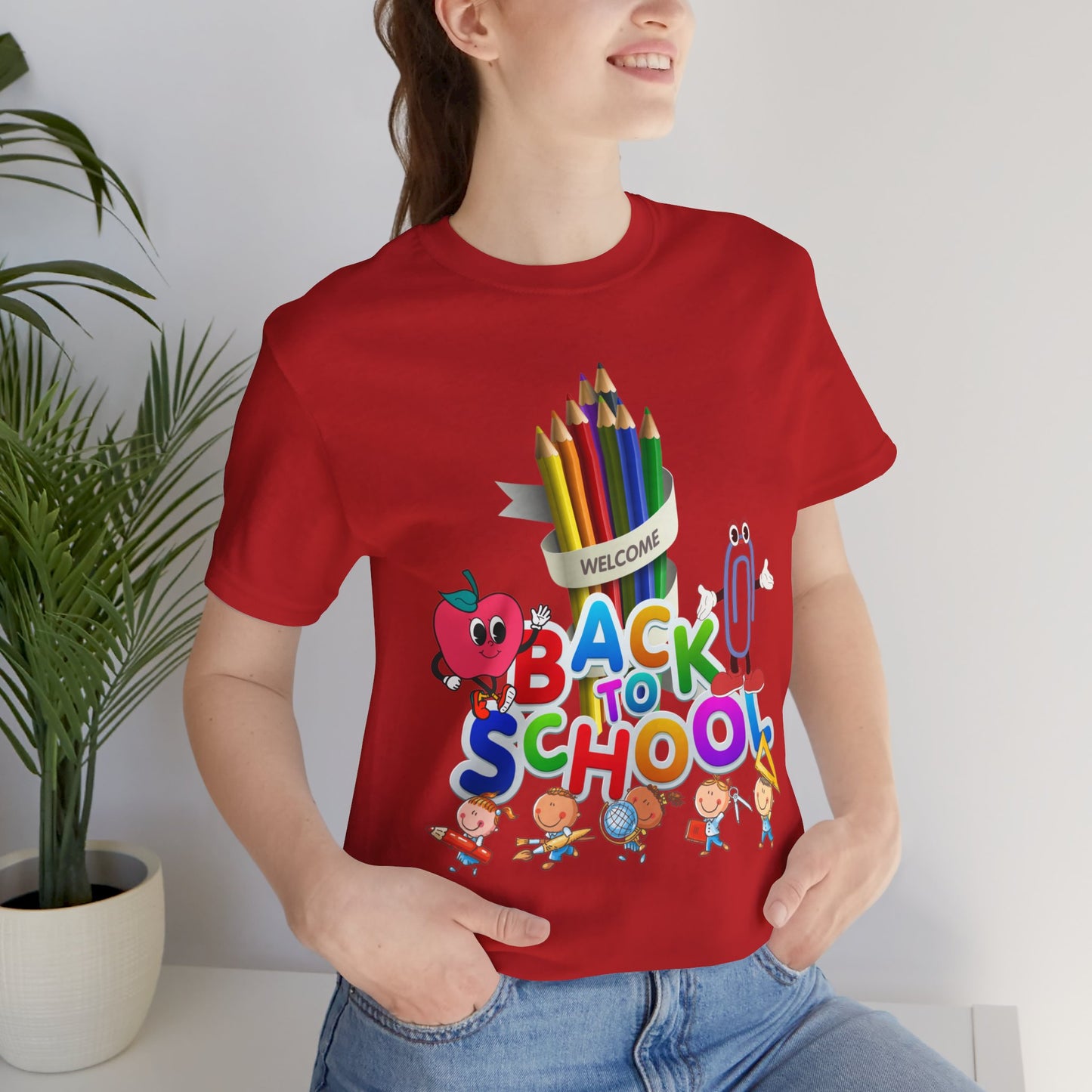 Welcome Back To School T-Shirt, Teacher T-Shirt, Teacher Back To school unisex jersey short sleeve.First Day Vibes T-Shirt.