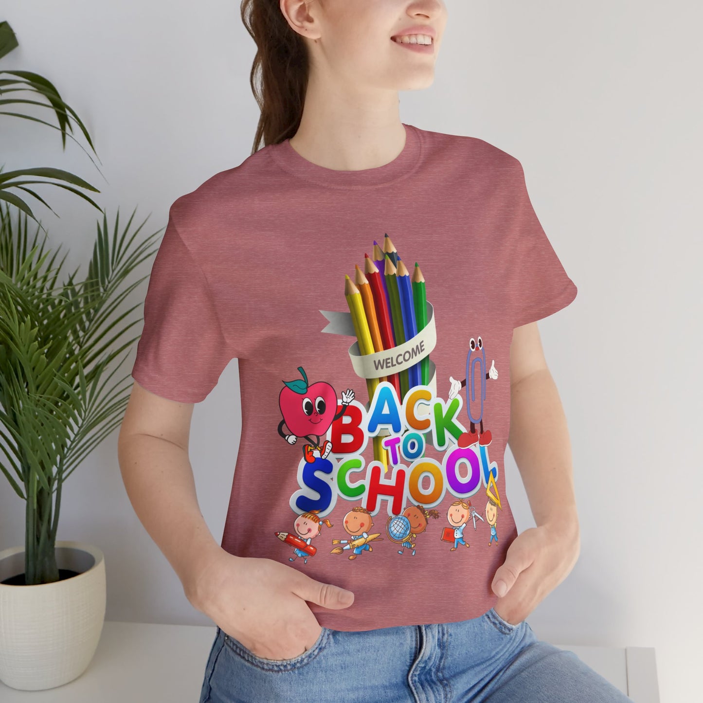 Welcome Back To School T-Shirt, Teacher T-Shirt, Teacher Back To school unisex jersey short sleeve.First Day Vibes T-Shirt.