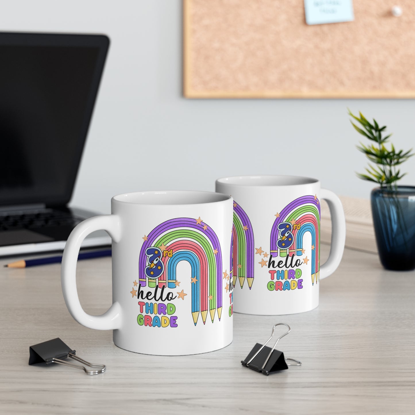 Hello Third Grade Mug, Back To School Mug.11oz. Ready To Rule The School Mug.11oz. Ready for School Mug.