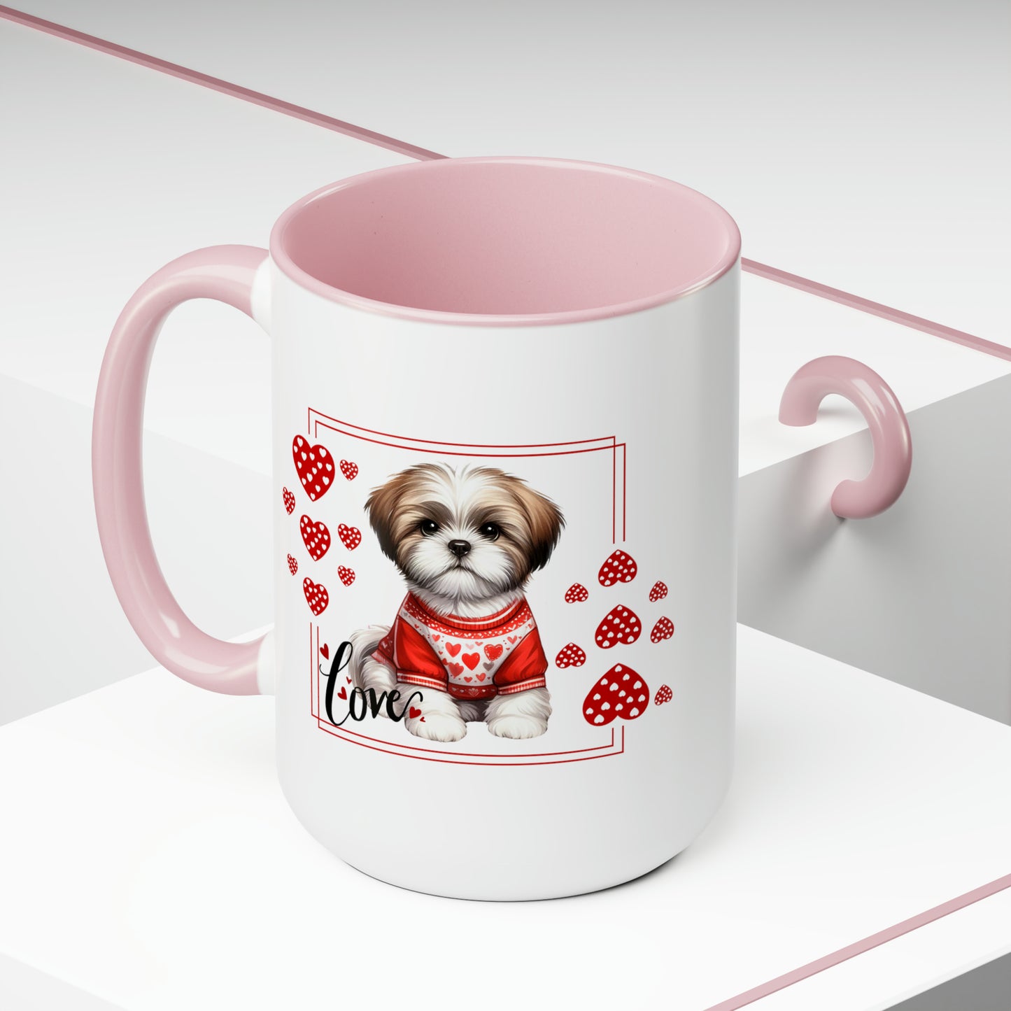 Happy valentines day Two-Tone Coffee Mugs, 15oz