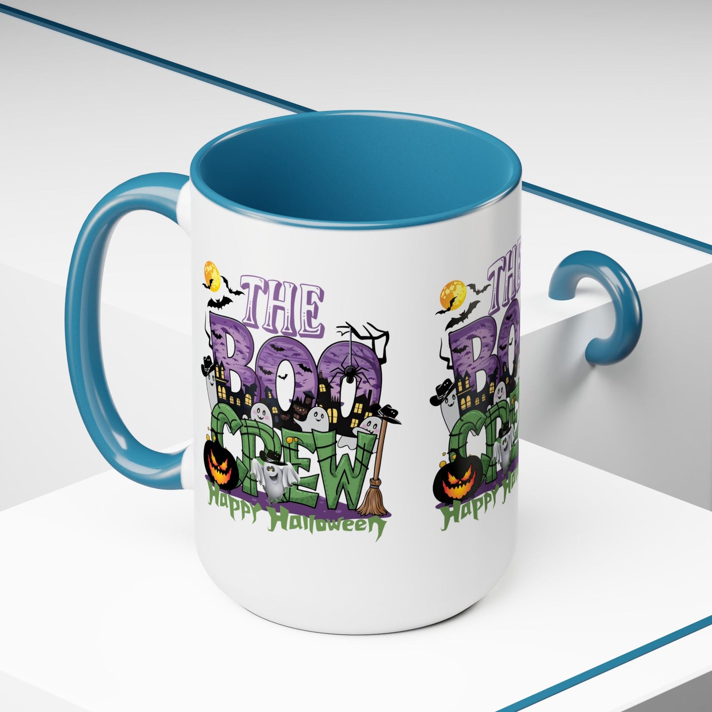 The Boo Crew Happy Halloween Coffee Mug,  Let's Go Halloween Coffee Mug, Trick or Treat Halloween Coffee Mug, Cute Skeleton Coffee Mug, Spooky Season Halloween Coffee Mug.