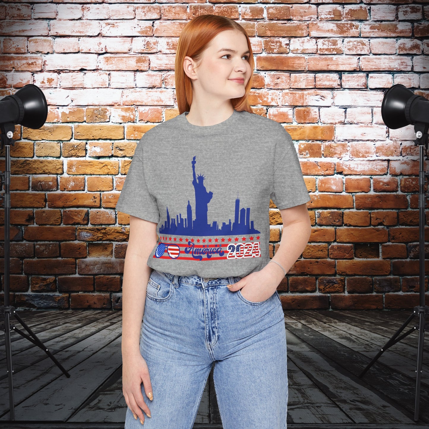 4th of July T-shirt, Sweet Land Of Liberty T-Shirt, Fourth of July unisex jersey short sleeve, America, Flag, Peace Love America. Proud To Be An American, Red White Blue.