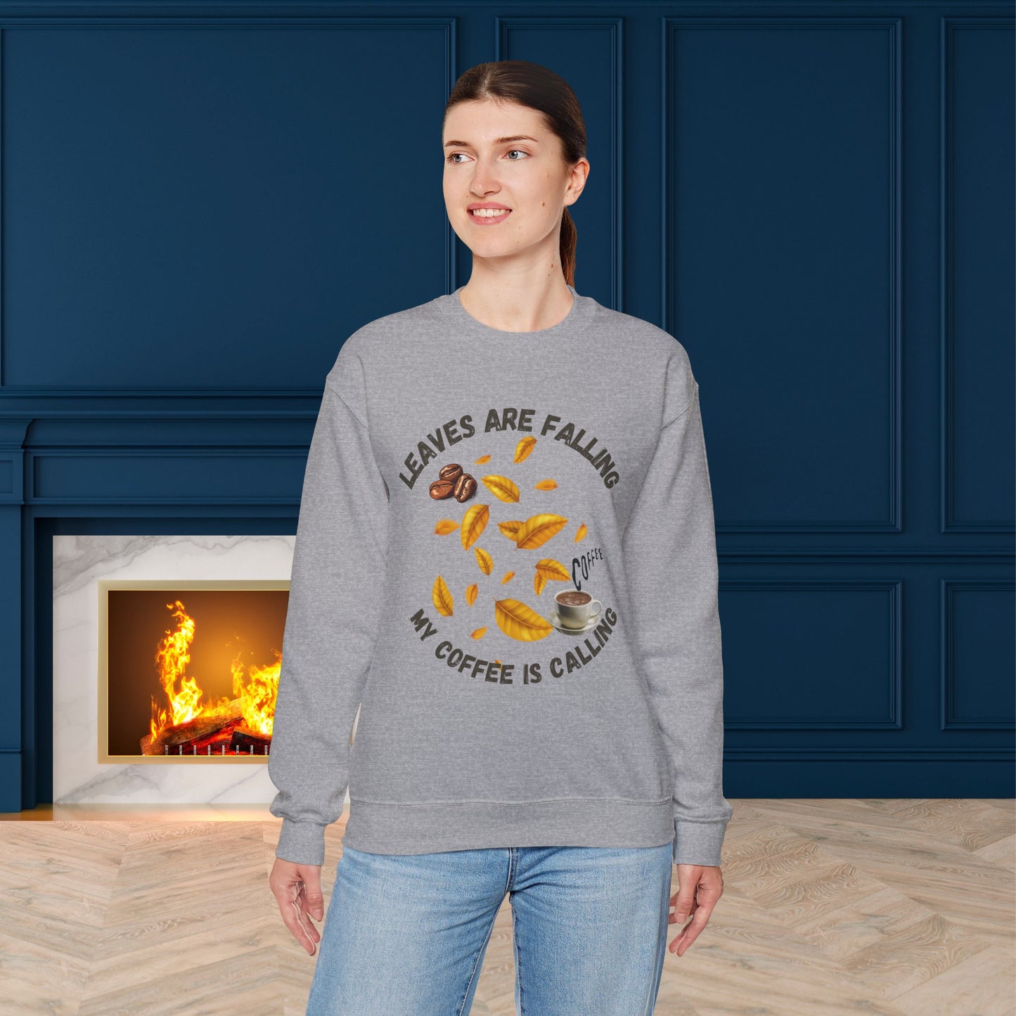 Leaves Are Falling Sweatshirt, HappyThanksgiving Sweatshirt - Unisex Heavy Blend, Happy Thanksgiving2024 Sweatshirt, Thanksgiving Gift, Festive Sweatshirt.