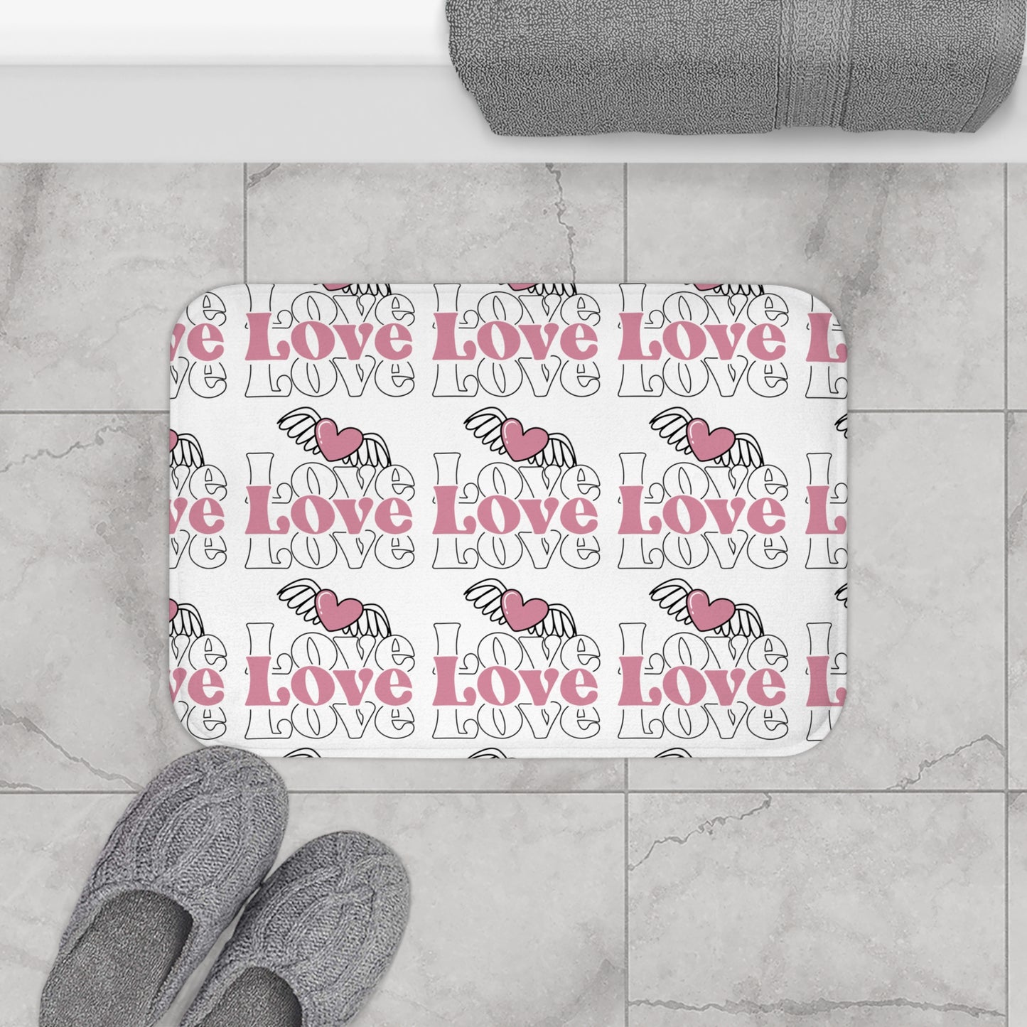 Happy Valentines Day Bath Mat