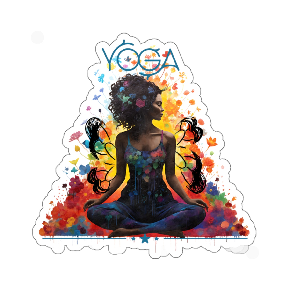 Yoga Kiss-Cut Stickers , Cute Yoga Kiss-Cut Stickers, Mindful Gift, Yoga lovers Kiss-Cut Stickers, Yoga Instructor Gift, Gift For Yoga lovers, Gift For Yogi.