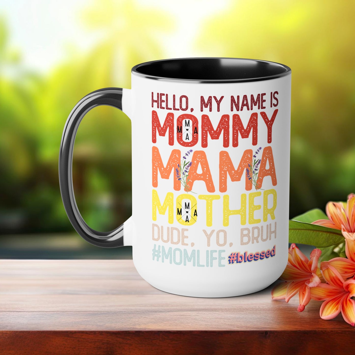 Happy Mother's dayTow-Tone Coffee Mug.15oz, Gift for mom, Mama's Coffee Mug