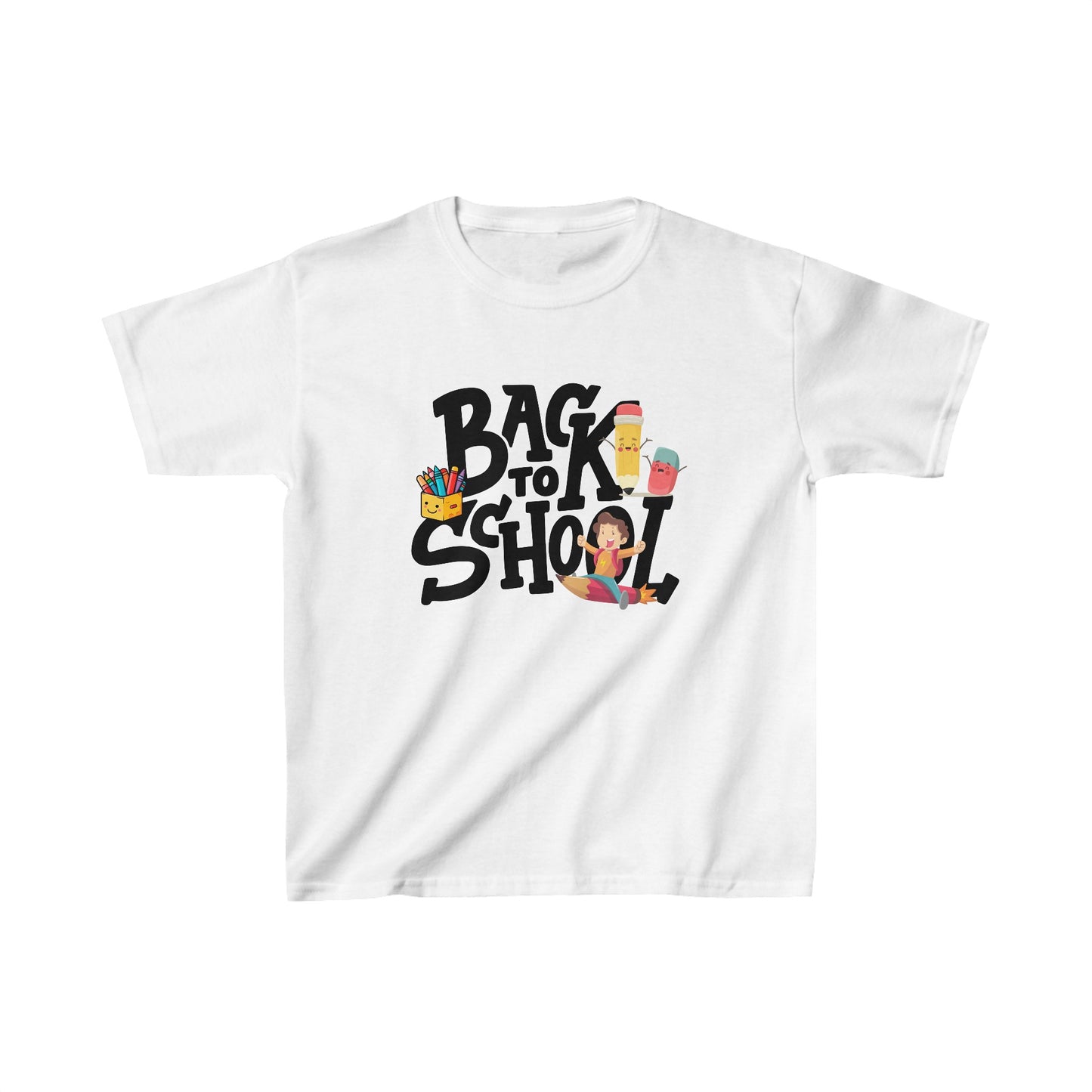 Back To School Kids Heavy Cotton™ Tee, Back to school Kids Shirt, 1st Day Of School Shirt, Back To School Cotton T-Shirt.