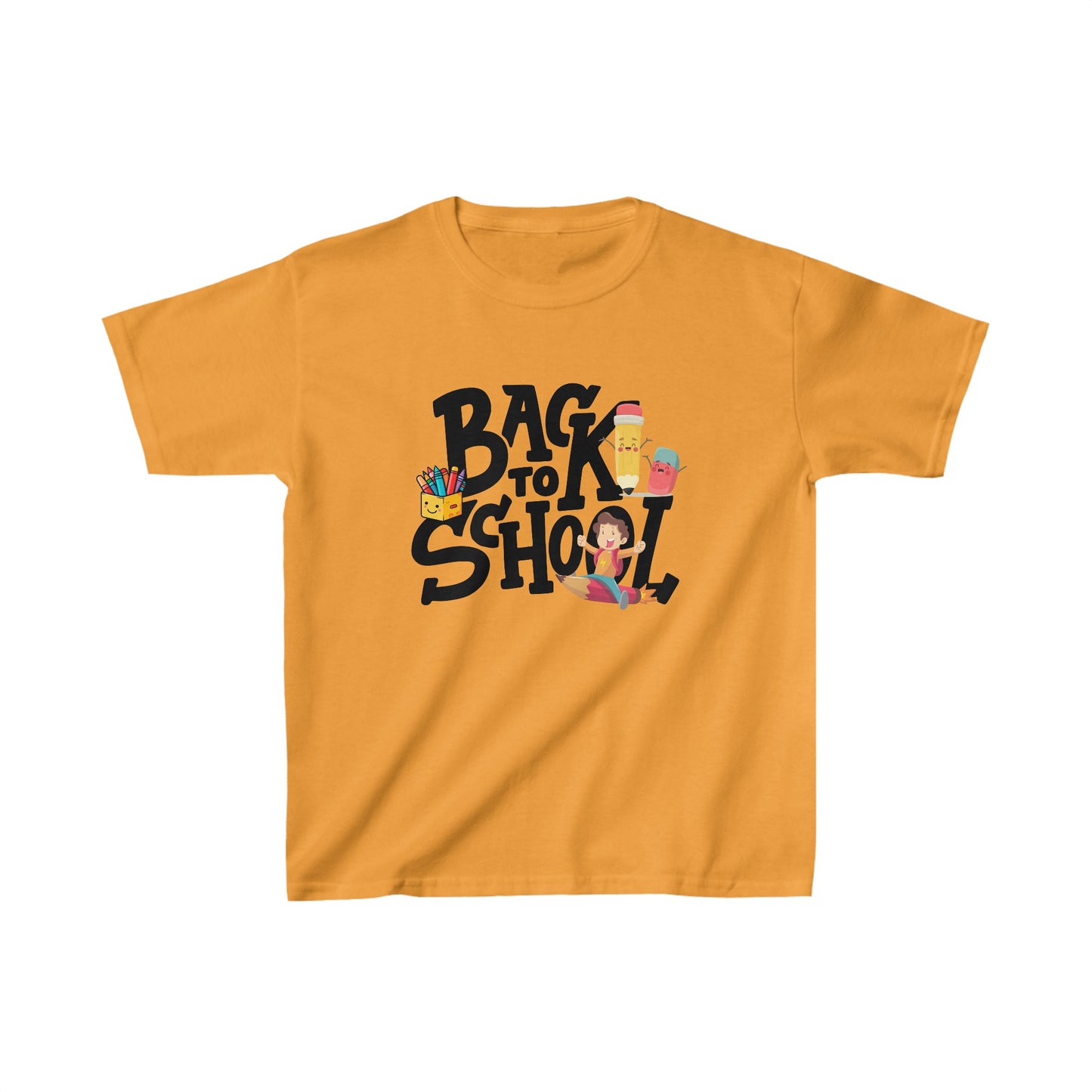 Back To School Kids Heavy Cotton™ Tee, Back to school Kids Shirt, 1st Day Of School Shirt, Back To School Cotton T-Shirt.