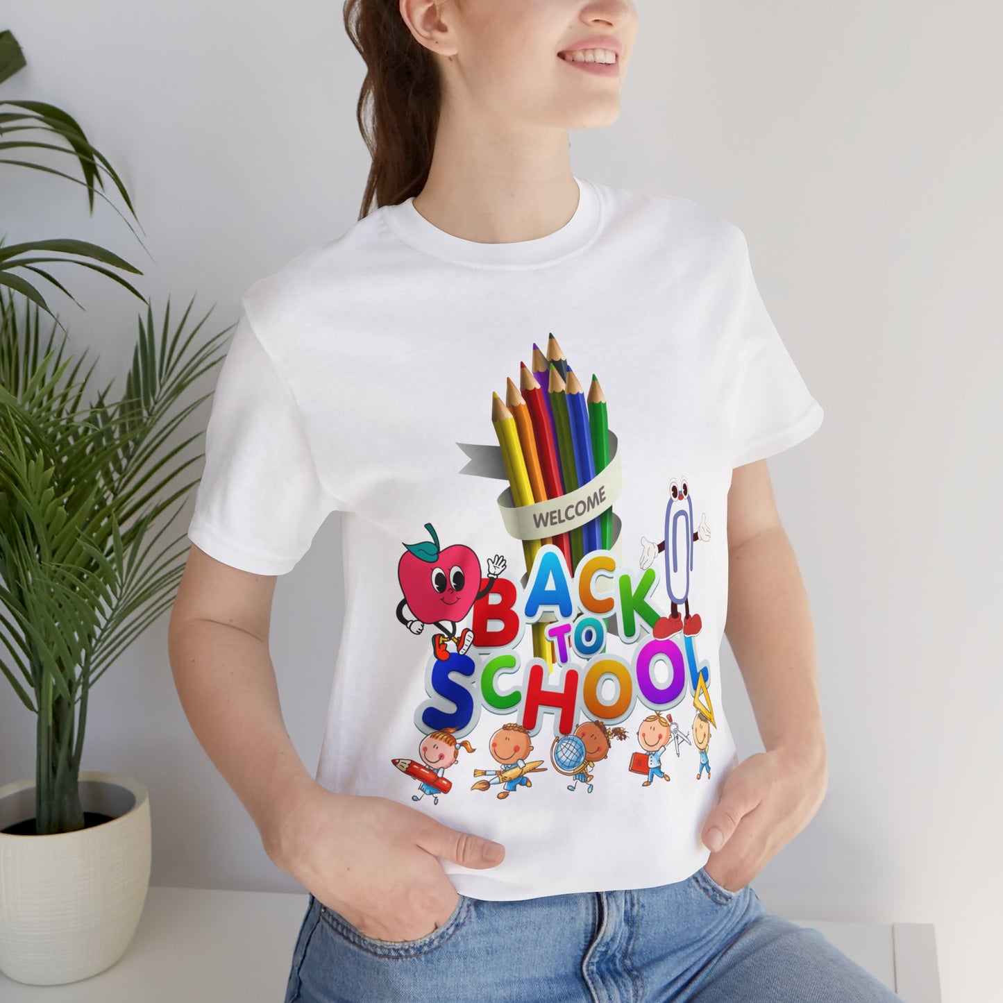 Welcome Back To School T-Shirt, Teacher T-Shirt, Teacher Back To school unisex jersey short sleeve.First Day Vibes T-Shirt.