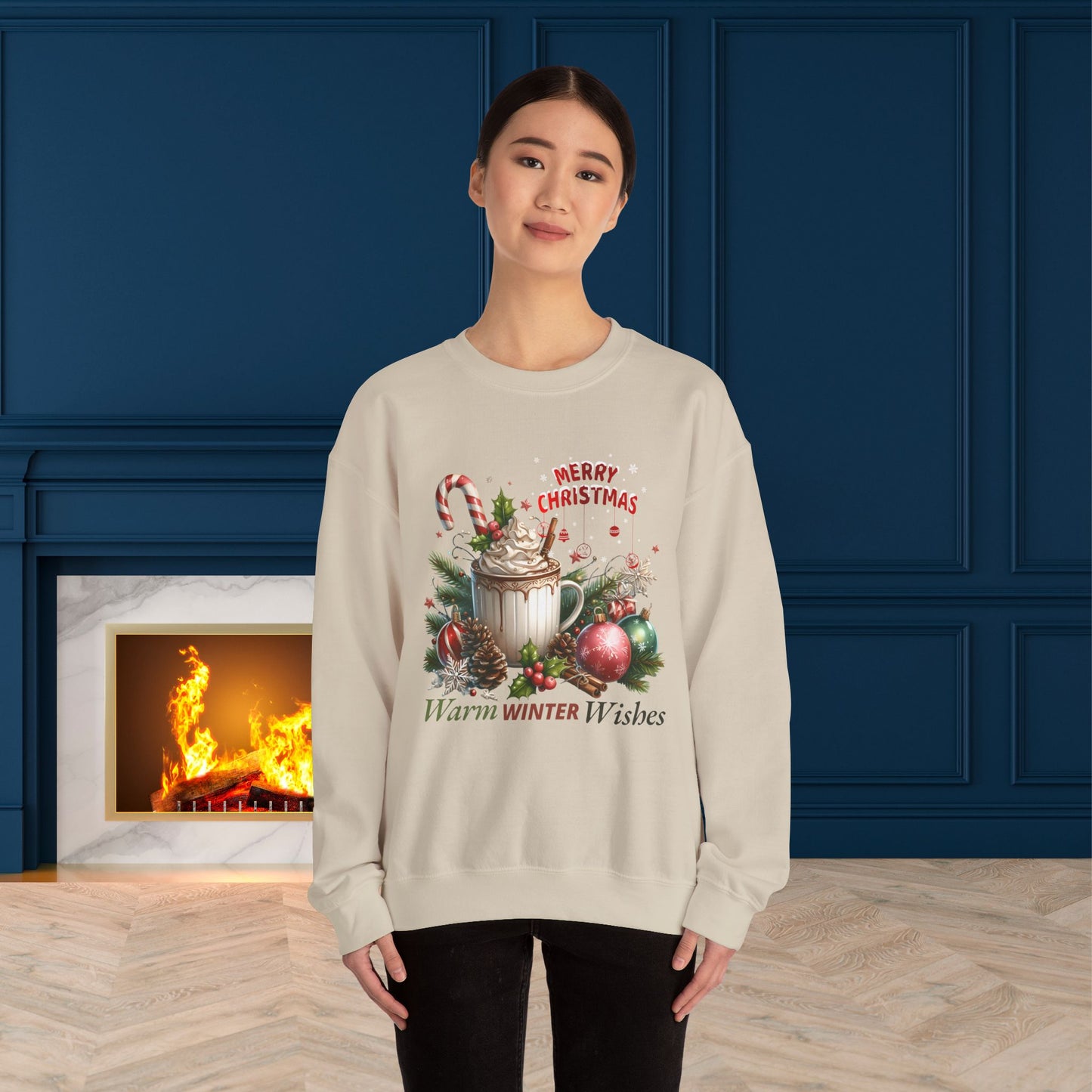 Warm Winter Wishes Christmas Sweatshirt - Unisex Heavy Blend, Merry Christmas, Festive, Christmas Gift, Crewneck, merry Christmas Sweatshirt, Christmas Sweatshirt  Christmas Gift, Festive Sweatshirt.