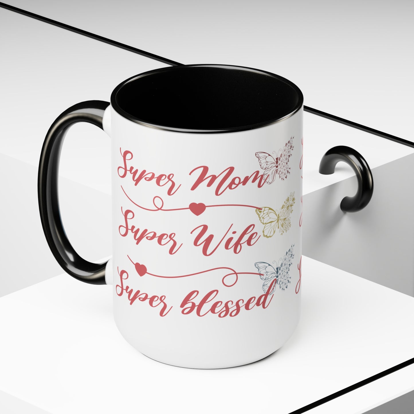 Happy Mother's dayTow-Tone Coffee Mug.15oz, Gift for mom, Mama's Coffee Mug