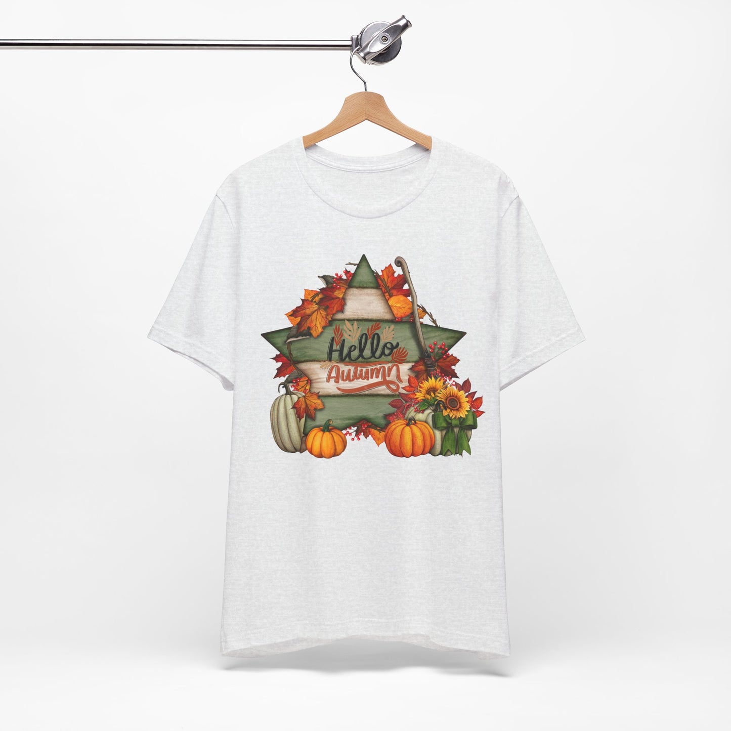 Hello Autumn Thanksgiving T-shirt, Happy thanksgiving 2024 T-shirt, Thanksgiving Gift,Turkey Shirt, Family Thanksgiving, Holiday Outfit.