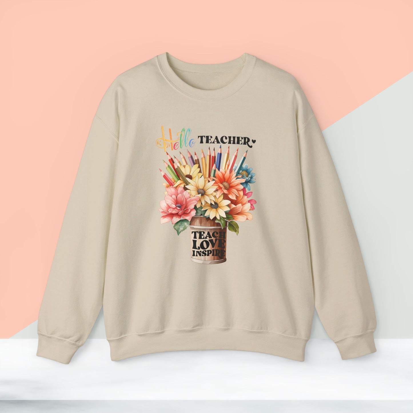 We Love Teachers Sweatshirt, Back To school unisex heavy blend crewneck sweatshirt, Teacher Back To school  Sweatshirt. First Day Vibes Sweatshirt.