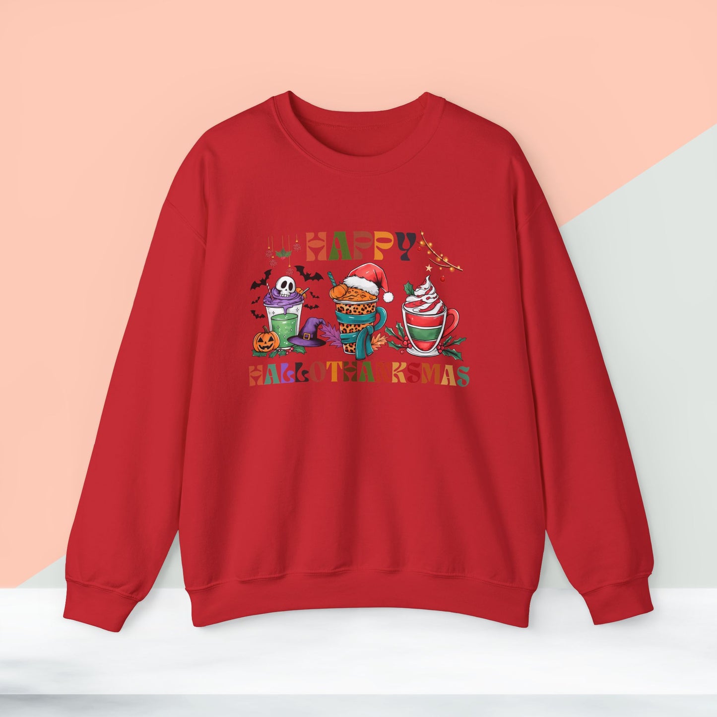 Happy Hellothanksmas Sweatshirt, HappyThanksgiving Sweatshirt - Unisex Heavy Blend, Happy Thanksgiving2024 Sweatshirt, Thanksgiving Gift, Festive Sweatshirt.