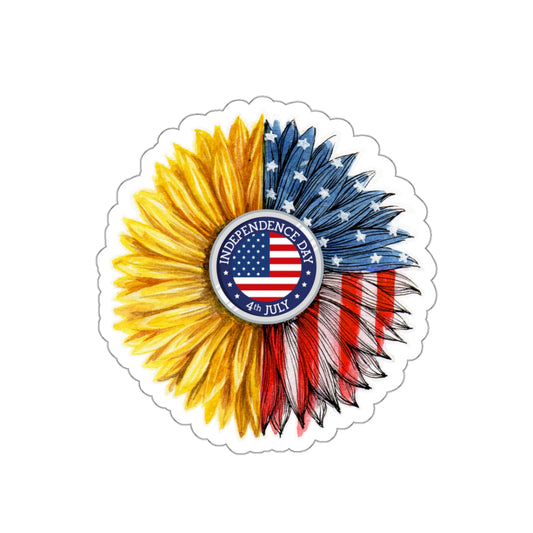 Happy 4th Of July Kiss-Cut Stickers, America, Flag, Peace Love America. Proud To Be An American, Red White Blue stickers. United Fourth of July Stickers.