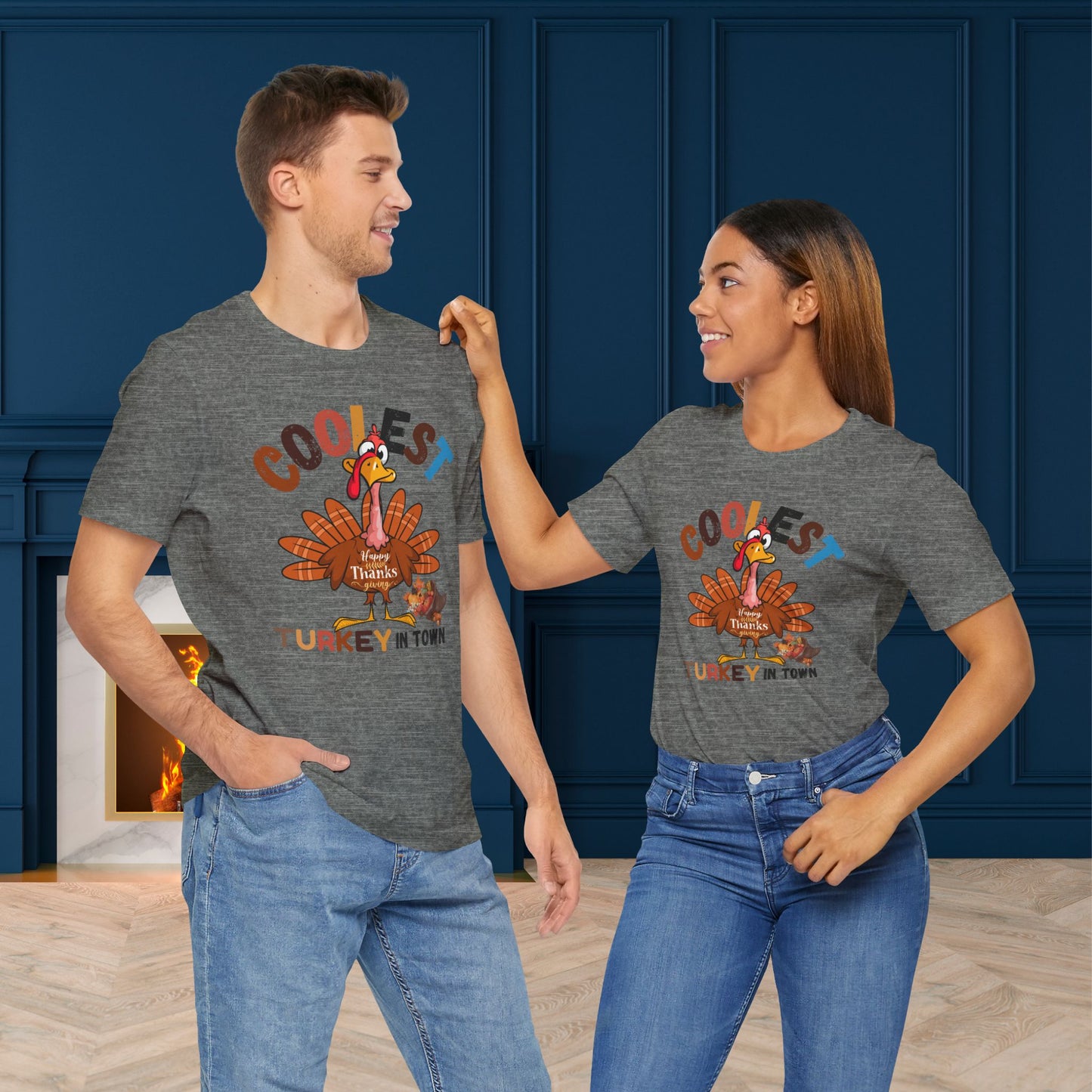 Coolest Turkey InTown T-shirt, Happy Thanksgiving T-shirt, Happy thanksgiving 2024 T-shirt, Thanksgiving Gift,Turkey Shirt, Family Thanksgiving, Holiday Outfit.