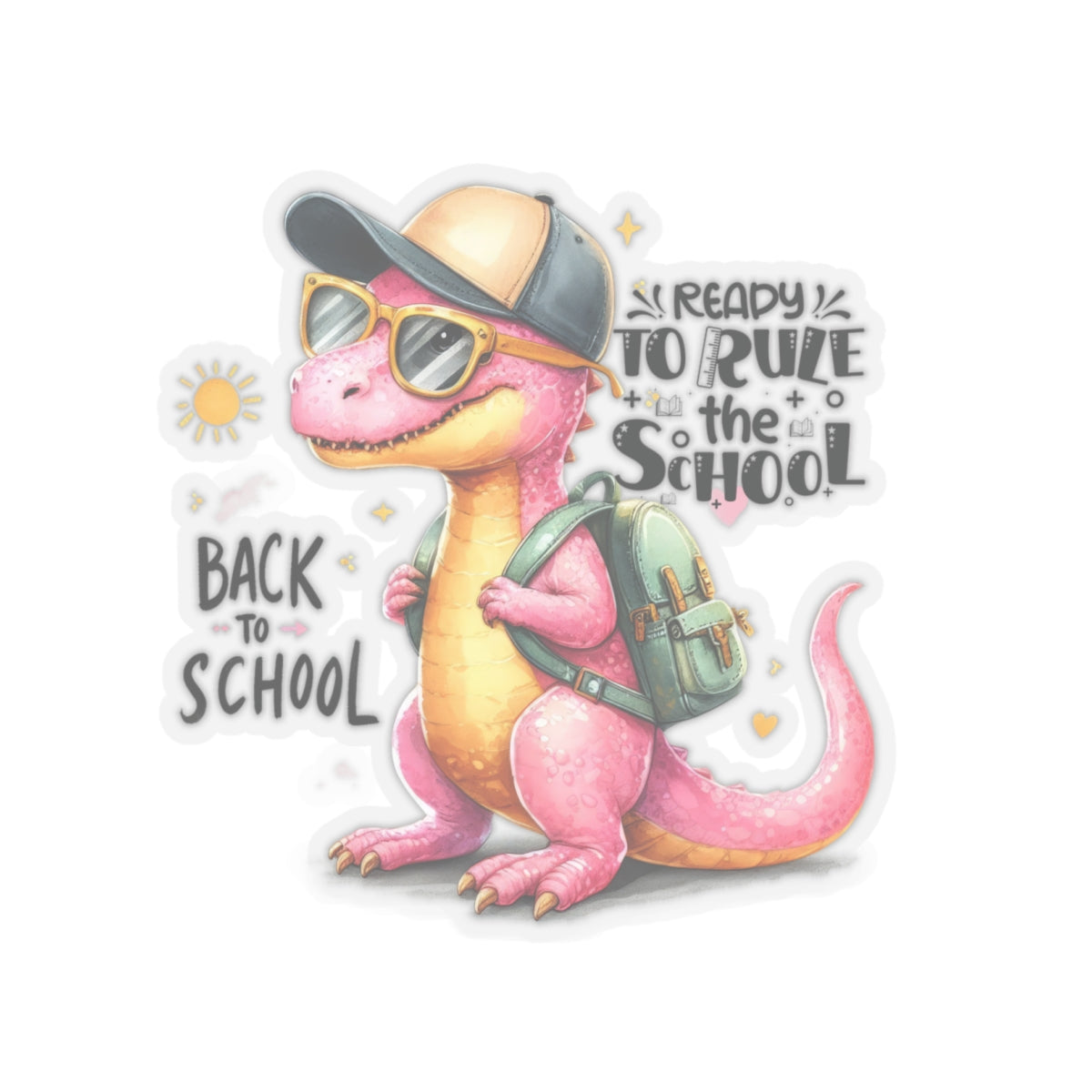 Ready To Rule The School Back To School Kiss-Cut Stickers, First Grade Squad Kiss-Cut Stickers, Gift for First graders, Ready for School, Back to Learning.