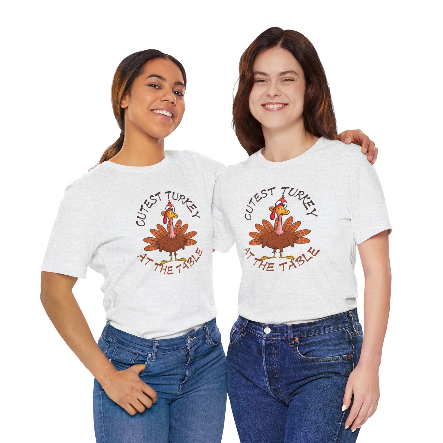 Cutest Turkey At The Table T-shirt, Happy Thanksgiving T-shirt, Happy thanksgiving 2024 T-shirt, Thanksgiving Gift,Turkey Shirt, Family Thanksgiving, Holiday Outfit.