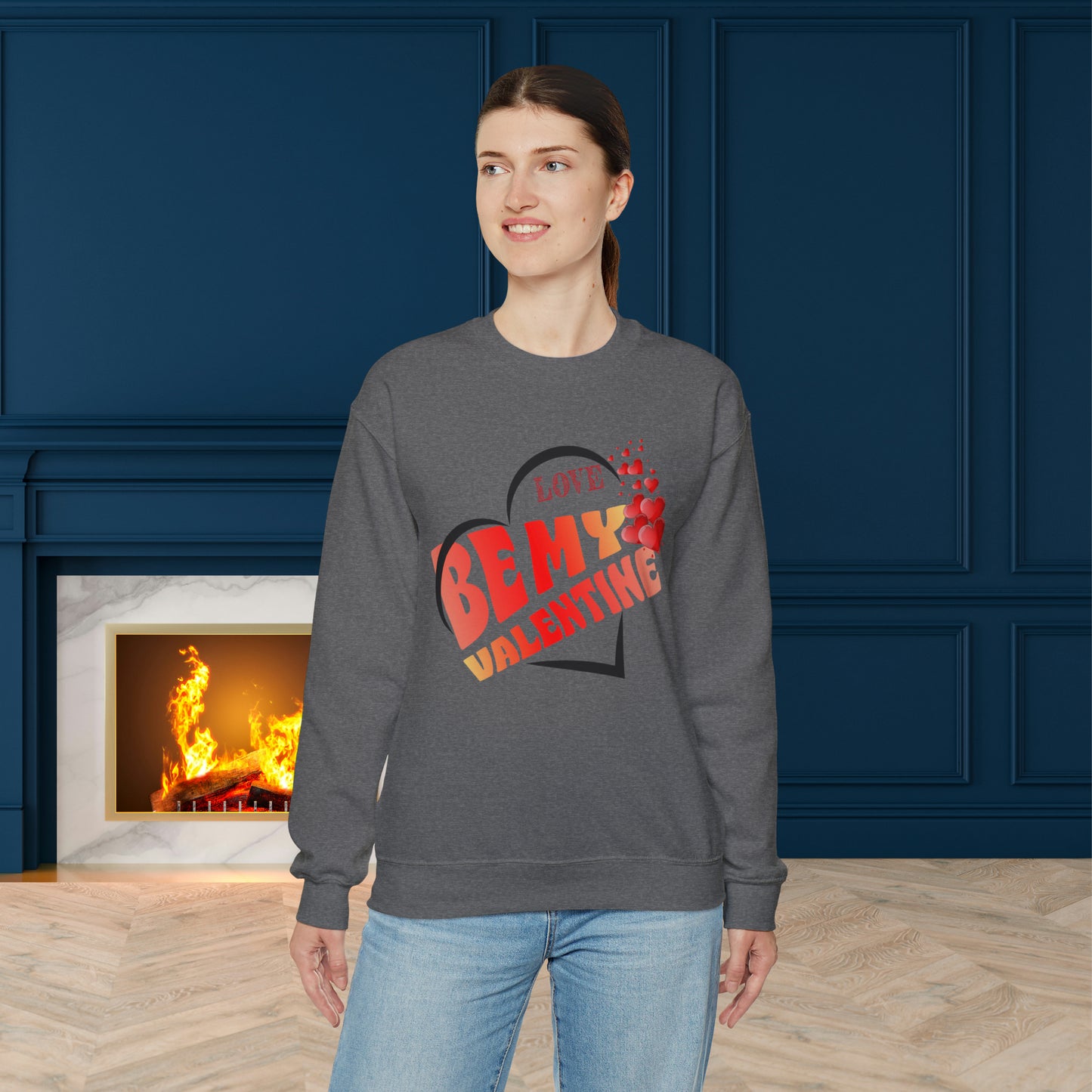 Happy valentines day Unisex Heavy Blend™ Crewneck Sweatshirt