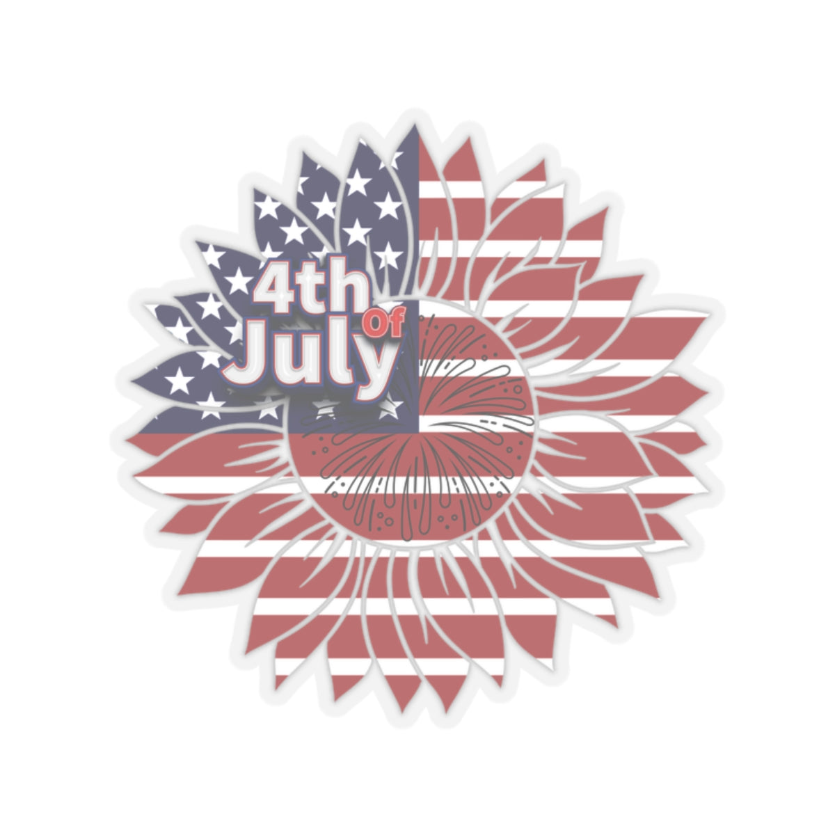 Happy 4th Of July Kiss-Cut Stickers, America, Flag, Peace Love America. Proud To Be An American, Red White Blue stickers. God  Bless America Stickers.