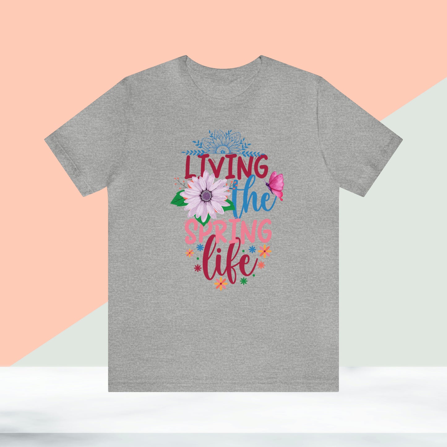 Living The Spring Life Unisex T-shirt, Spring Trendy Shirt.