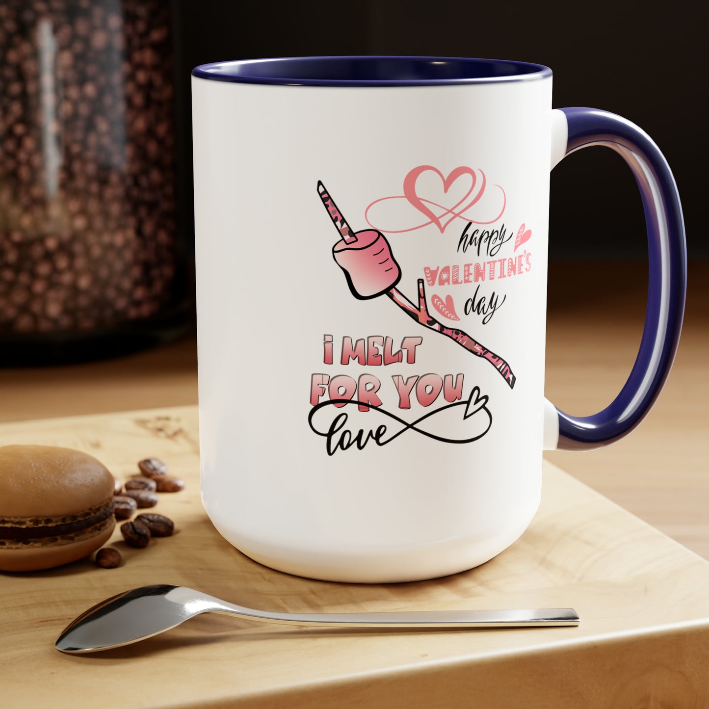 Happy valentines day Two-Tone Coffee Mugs, 15oz