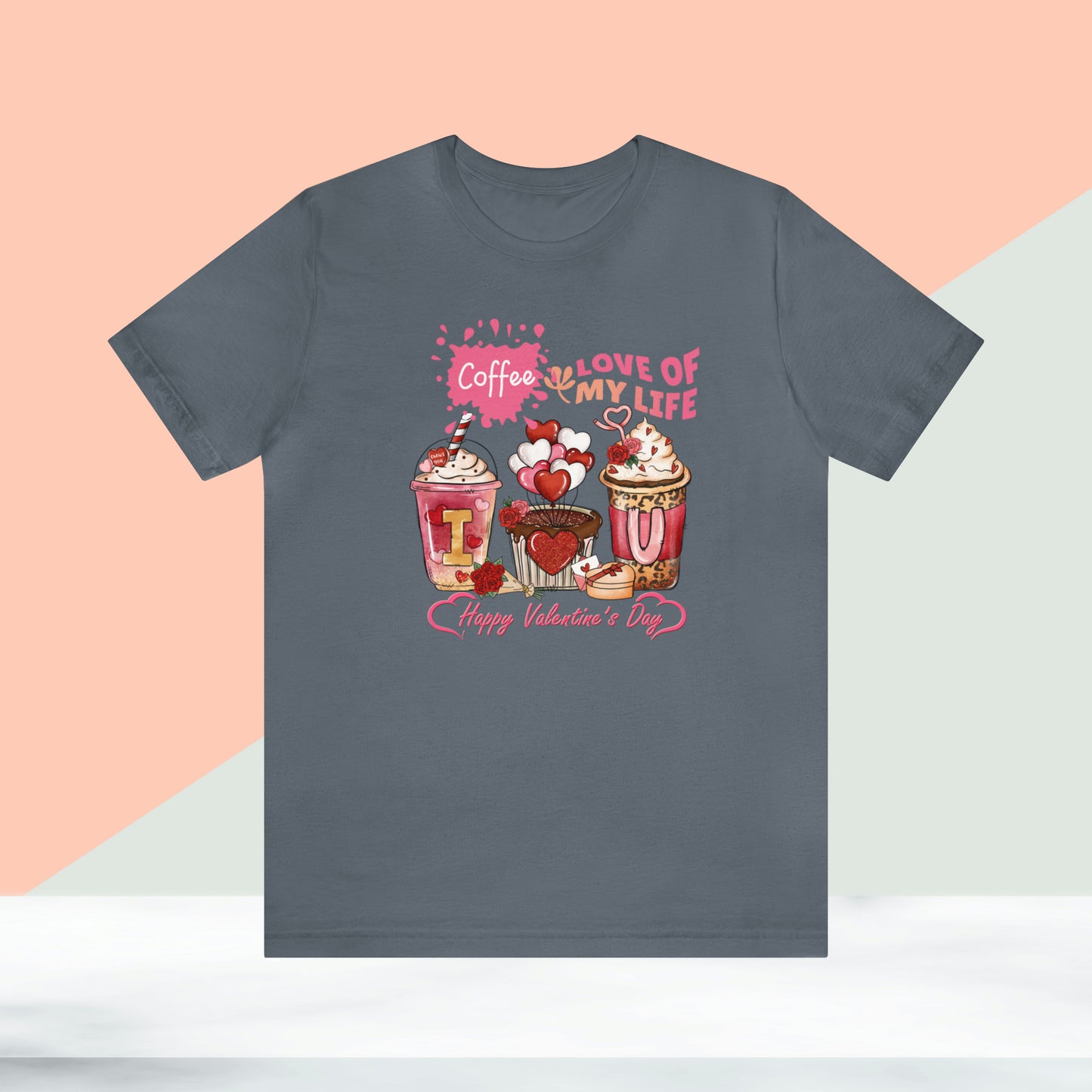 Happy valentines day Unisex Jersey Short Sleeve Tee