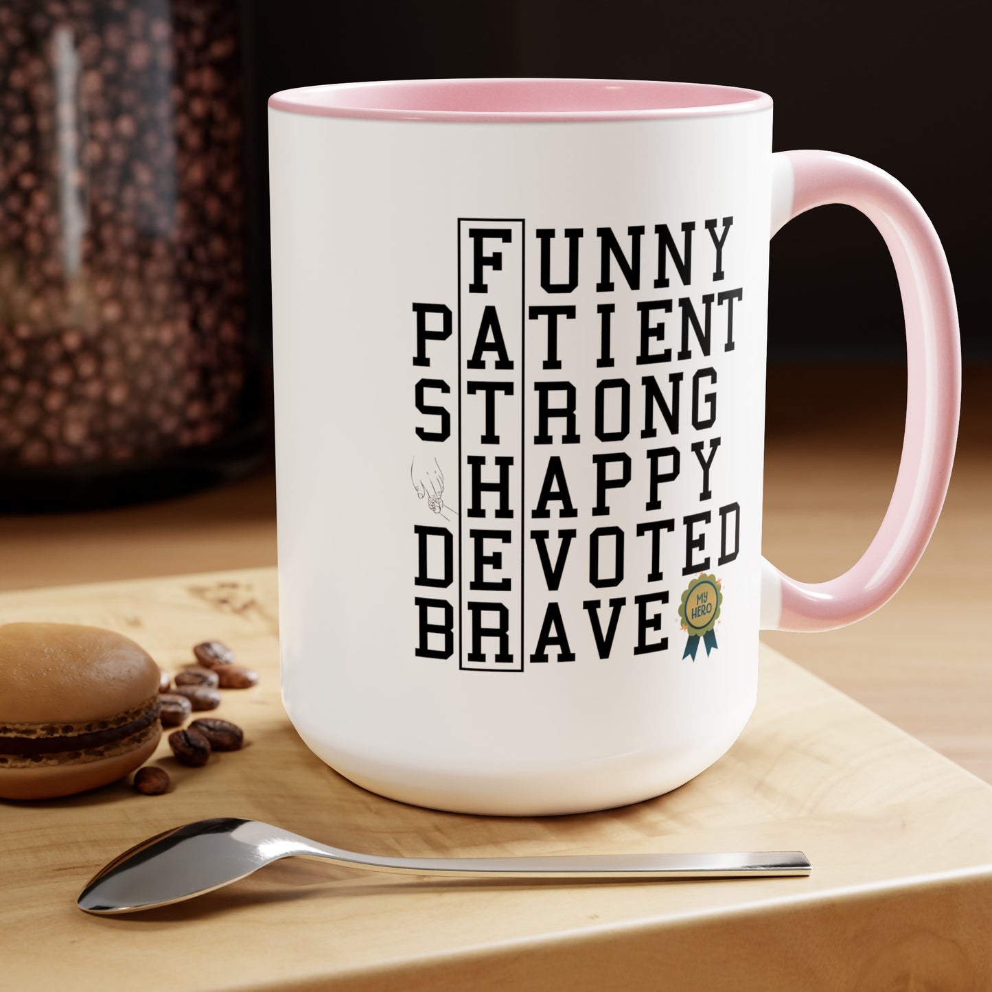 Happy father's dayTow-Tone Coffee Mug.15oz, Gift for Dad, Daddy's Coffee Mug