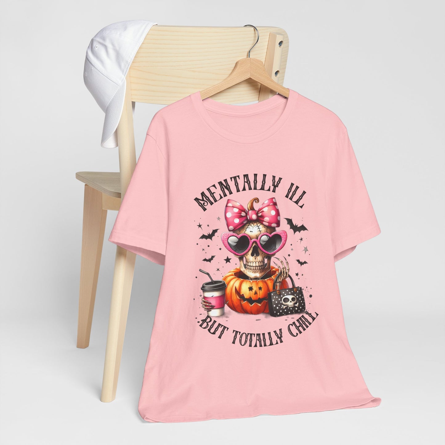 Mentally ill But Totally Chill Halloween T-shirt, Happy Halloween T-shirt, Trick Or Treat T-shirt, Halloween T-shirt, Cool Halloween T-shirt, Spooky T-shirt,