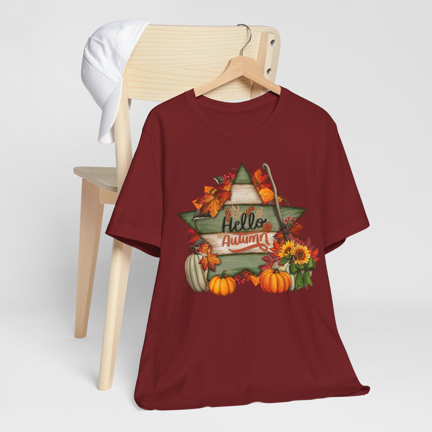 Hello Autumn Thanksgiving T-shirt, Happy thanksgiving 2024 T-shirt, Thanksgiving Gift,Turkey Shirt, Family Thanksgiving, Holiday Outfit.