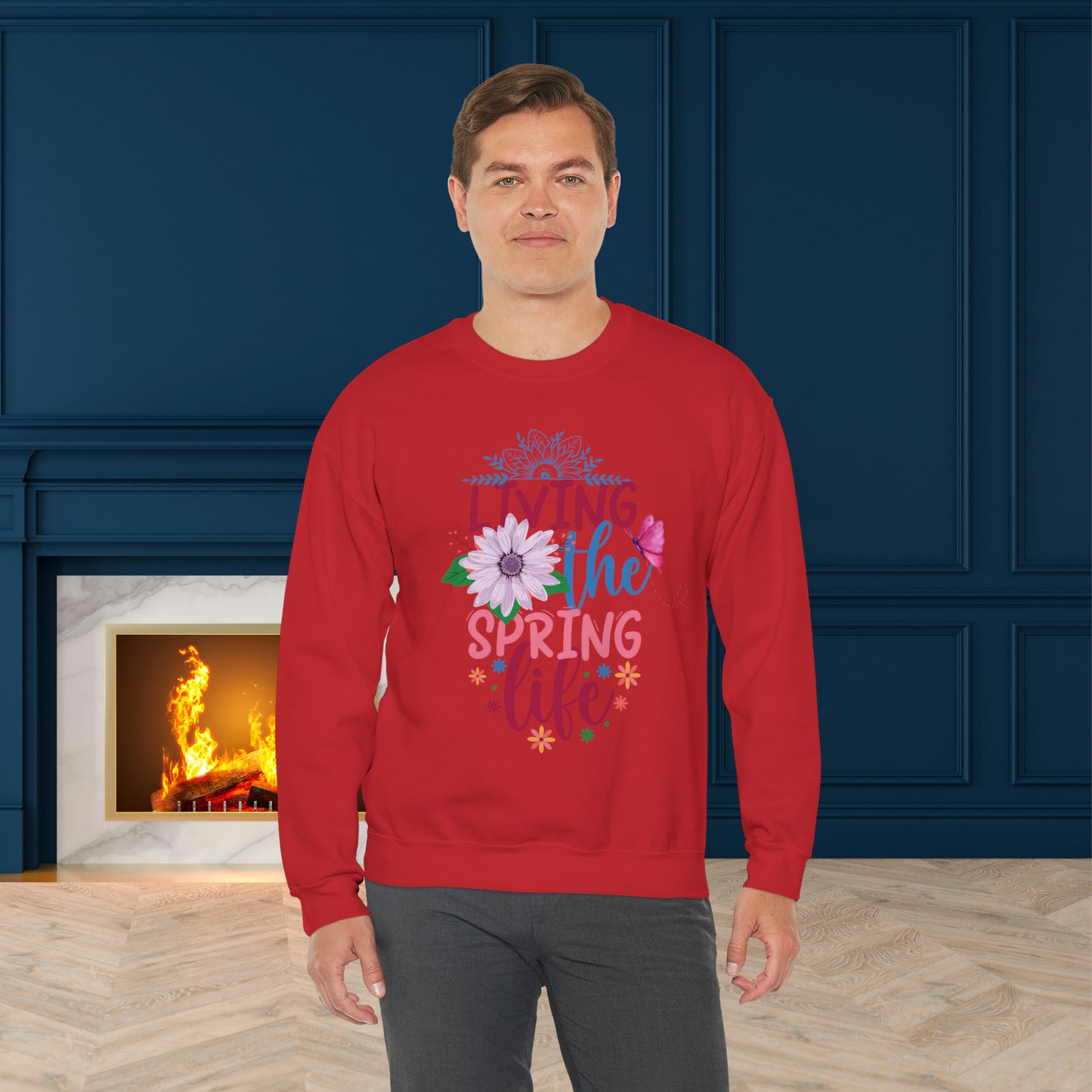 Living The Spring Time Unisex Crewneck Sweatshirt