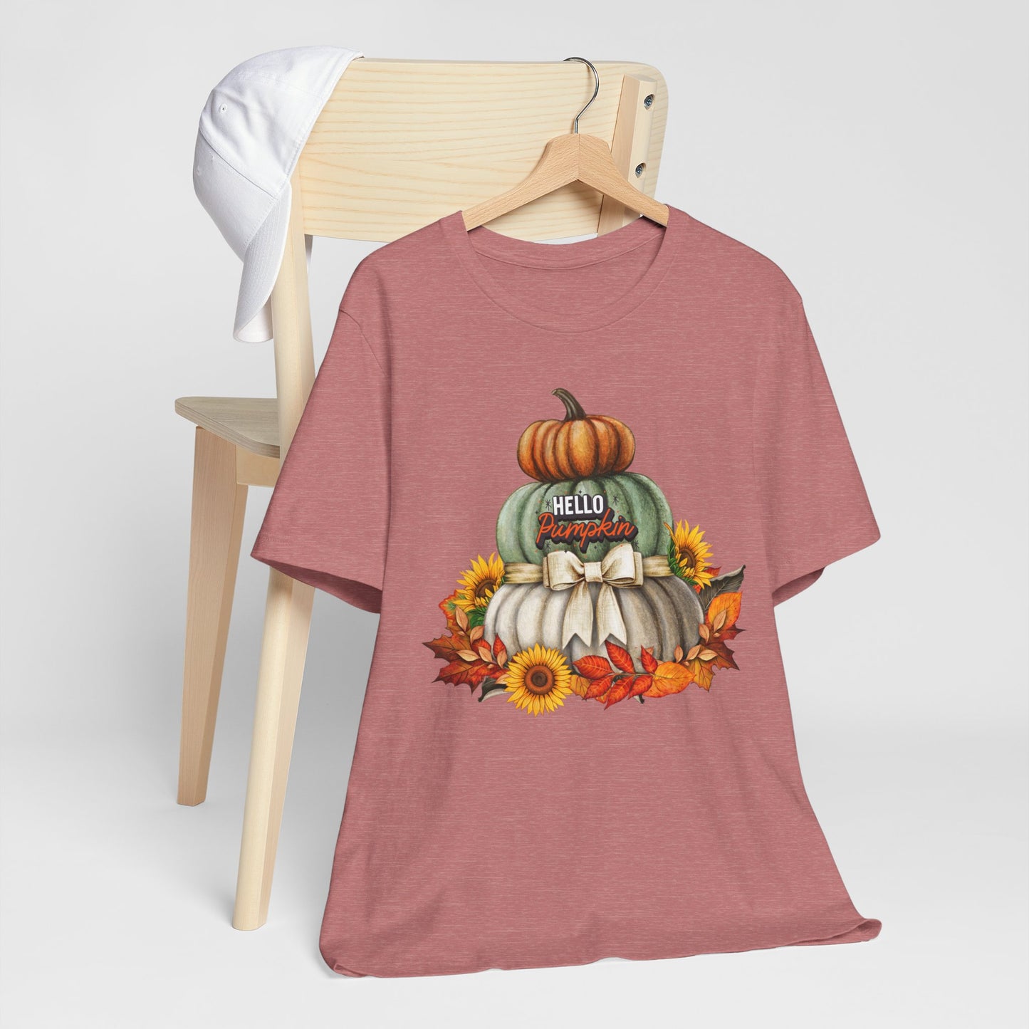 Hello Pumpkin Thanksgiving T-shirt, Happy thanksgiving 2024 T-shirt, Thanksgiving Gift,Turkey Shirt, Family Thanksgiving, Holiday Outfit.