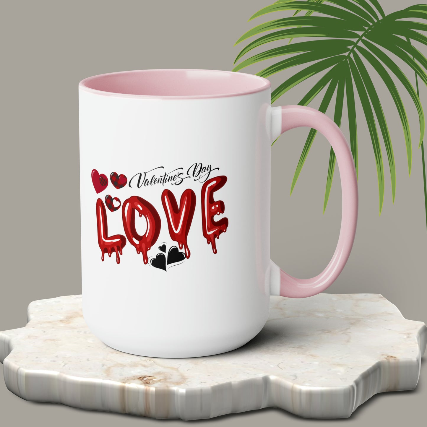 Happy valentines day Two-Tone Coffee Mugs, 15oz