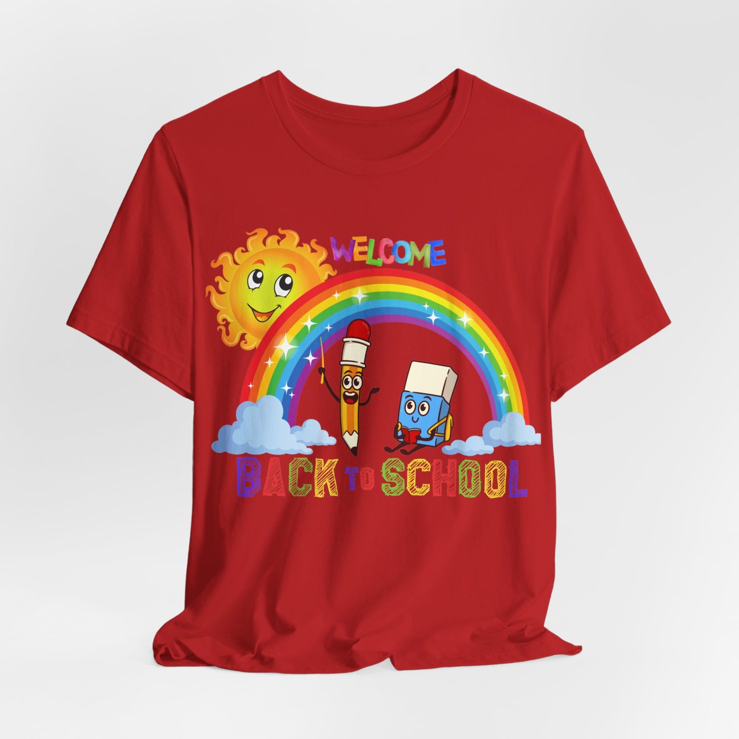 Welcome Back To School T-Shirt, Hello Teacher T-Shirt, Back To School T-Shirt, Teach Love Inspire Teacher Shirt, Teacher Back To school unisex jersey short sleeve.First Day Vibes T-Shirt.